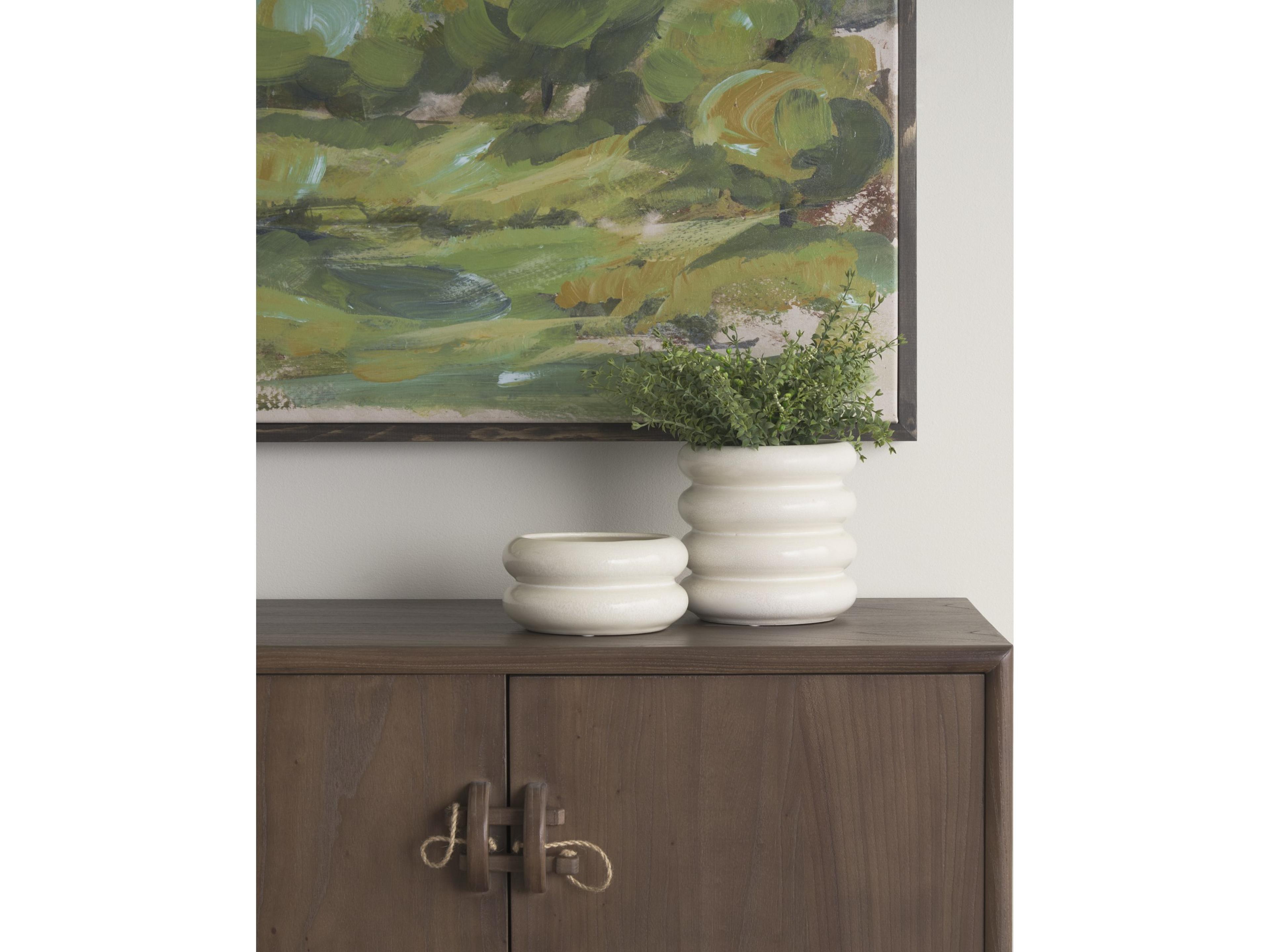 Mercana Twyla Tall Cream Glazed Ring Pot