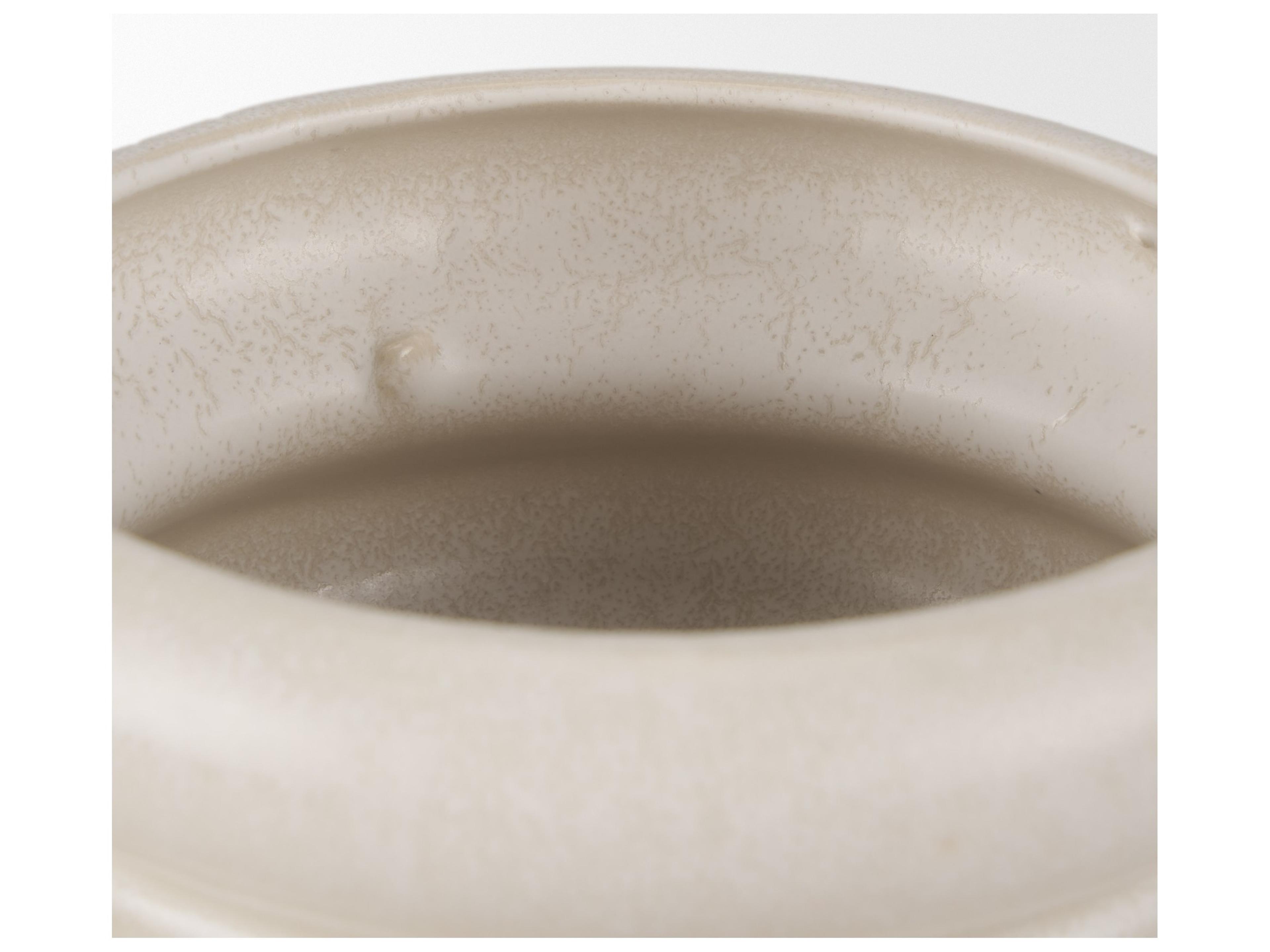 Mercana Twyla Tall Cream Glazed Ring Pot