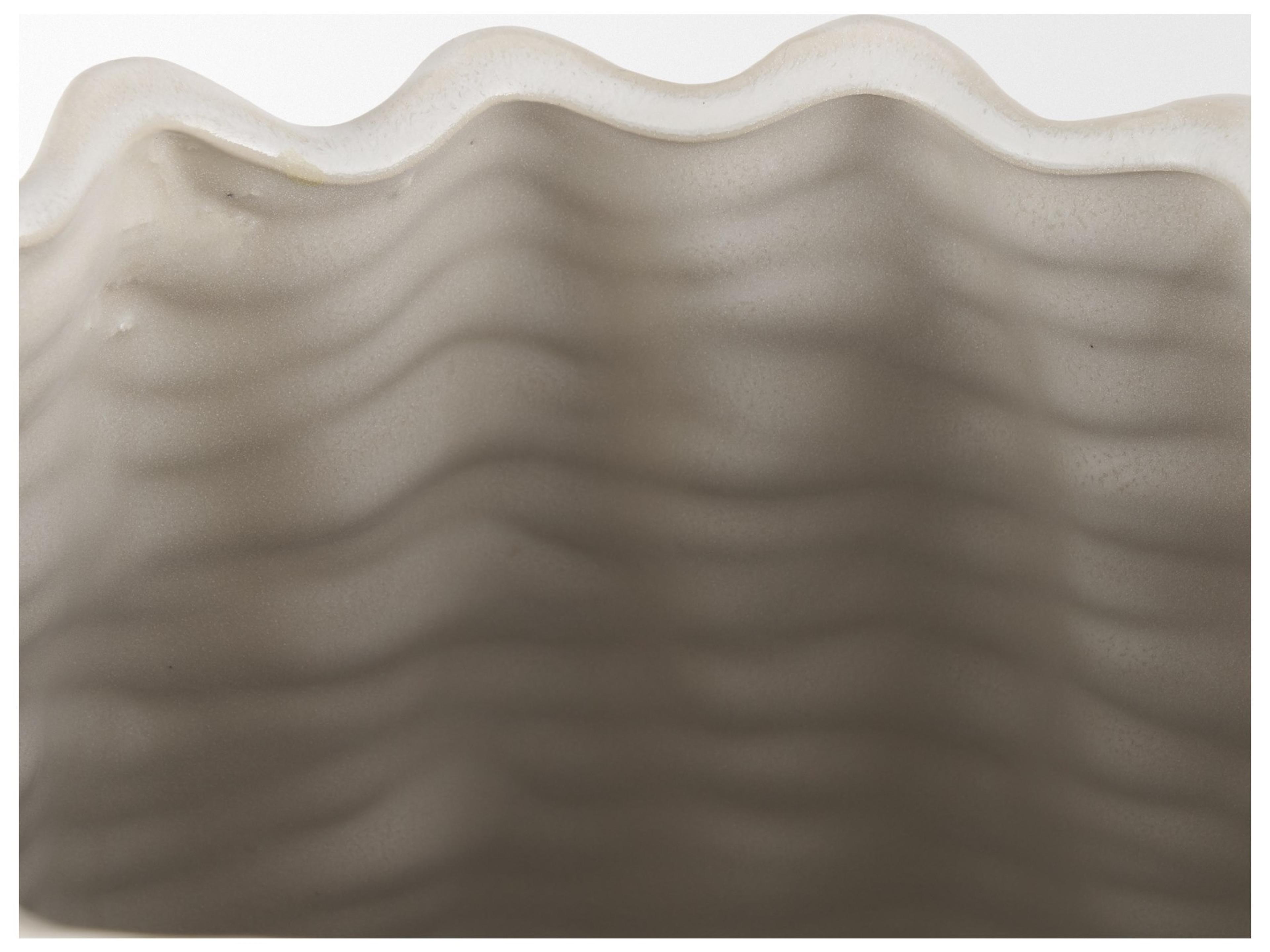 Mercana Velia Tall Seashell Sculptural Cream Glazed Ceramic Vase