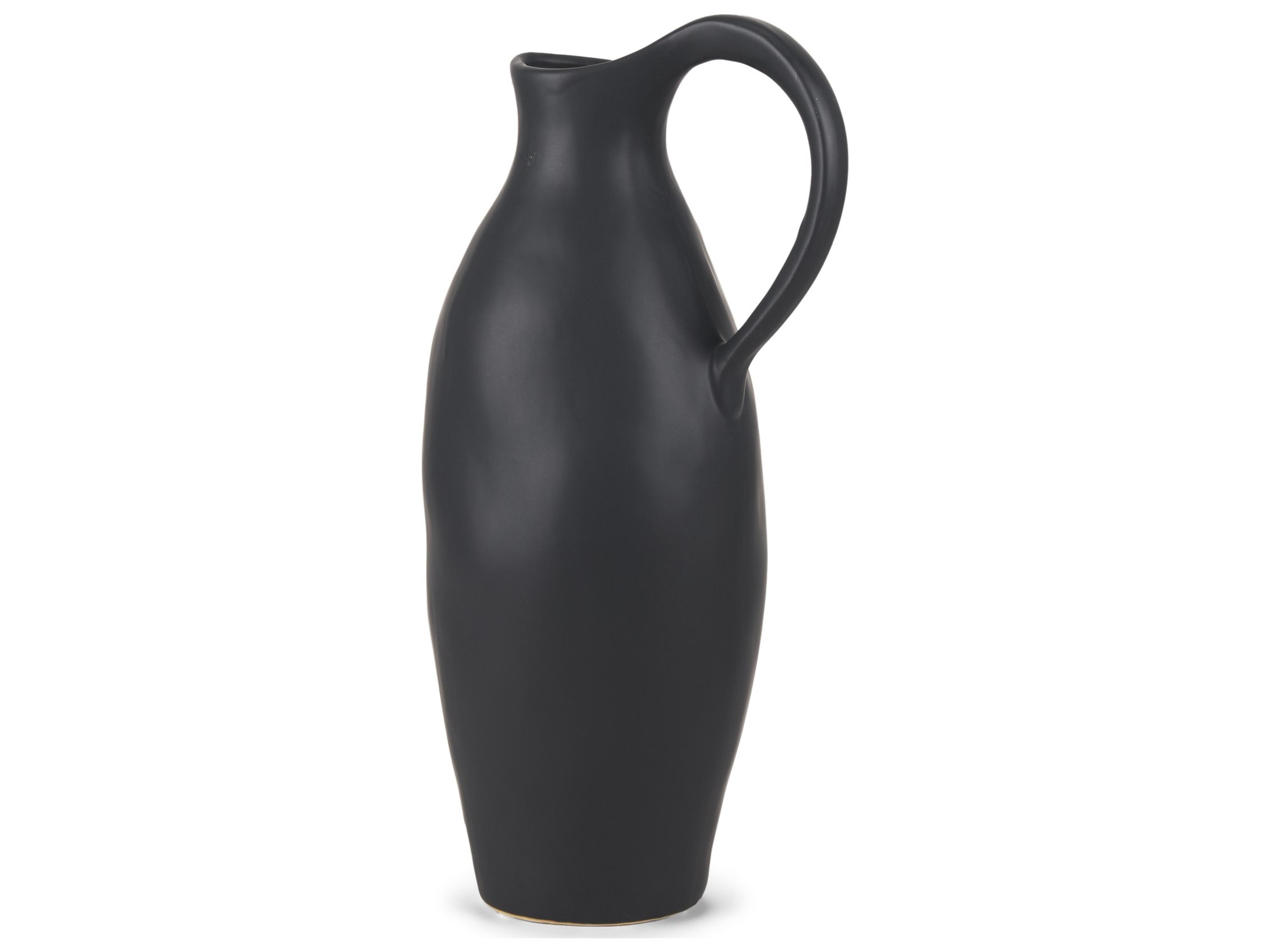 Valora Matte Black Ceramic Jug