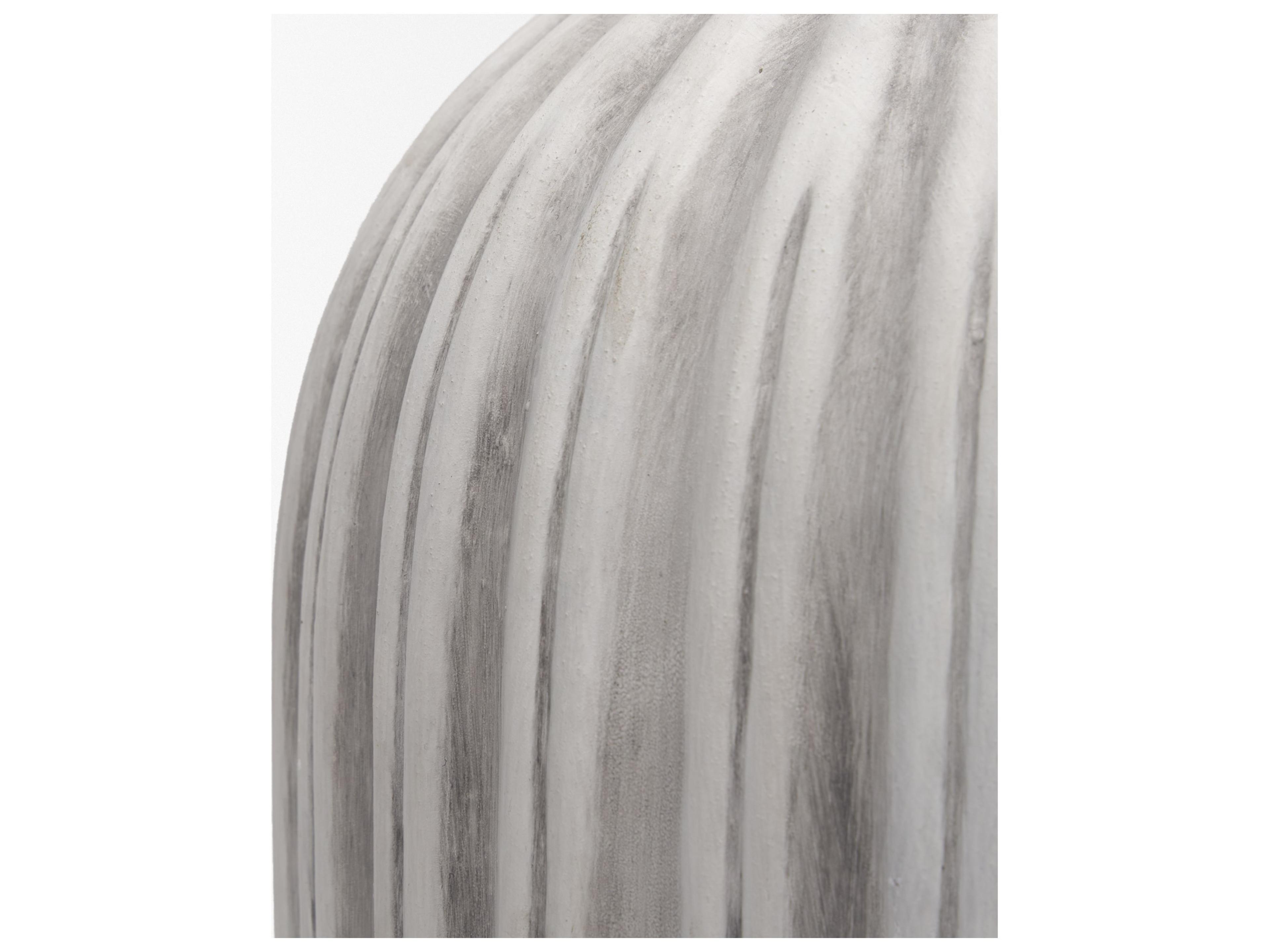 Mercana Ummi Small Off White w/ Gray Antiquing Ceramic Vase