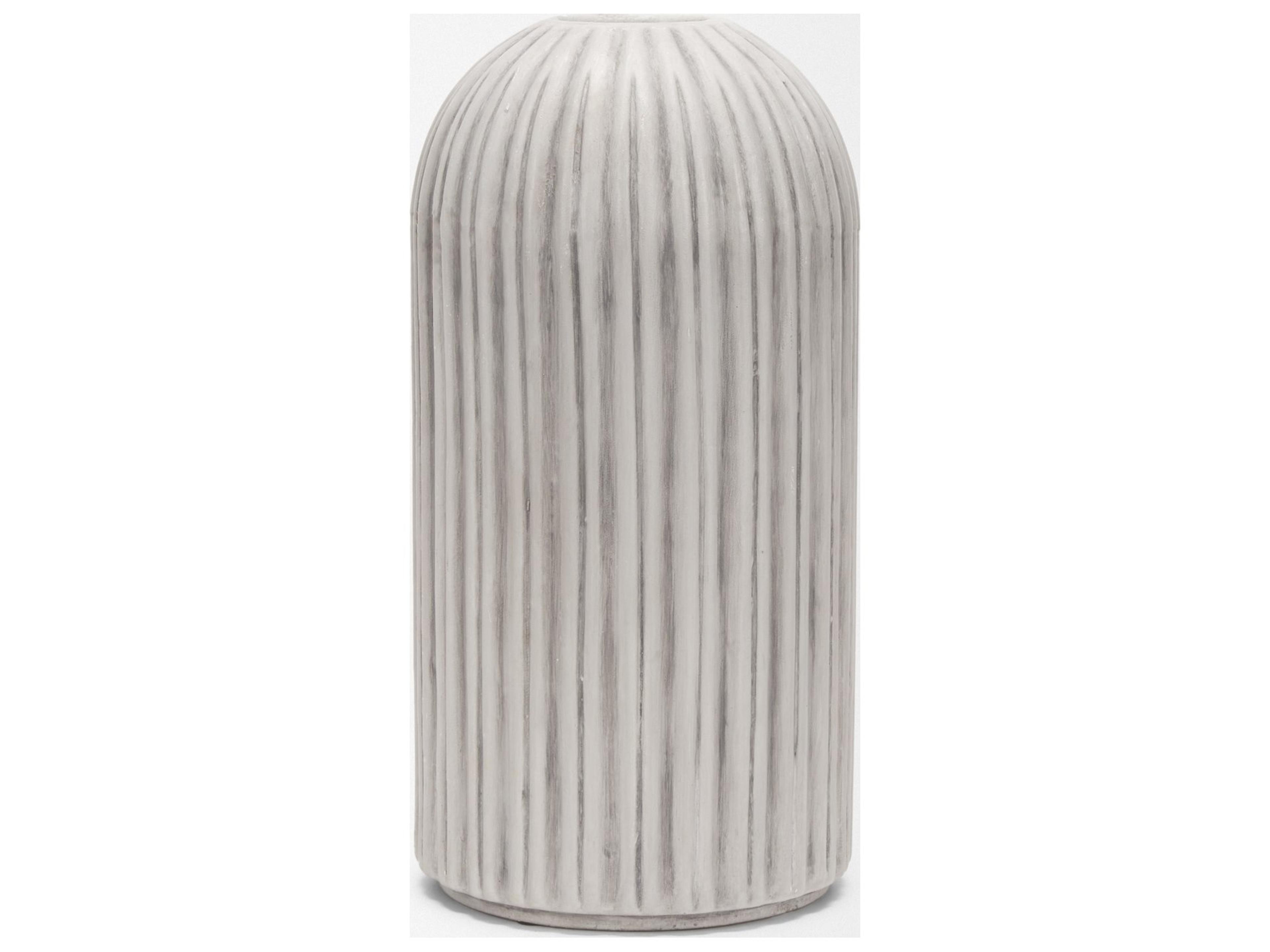 Mercana Ummi Small Off White w/ Gray Antiquing Ceramic Vase