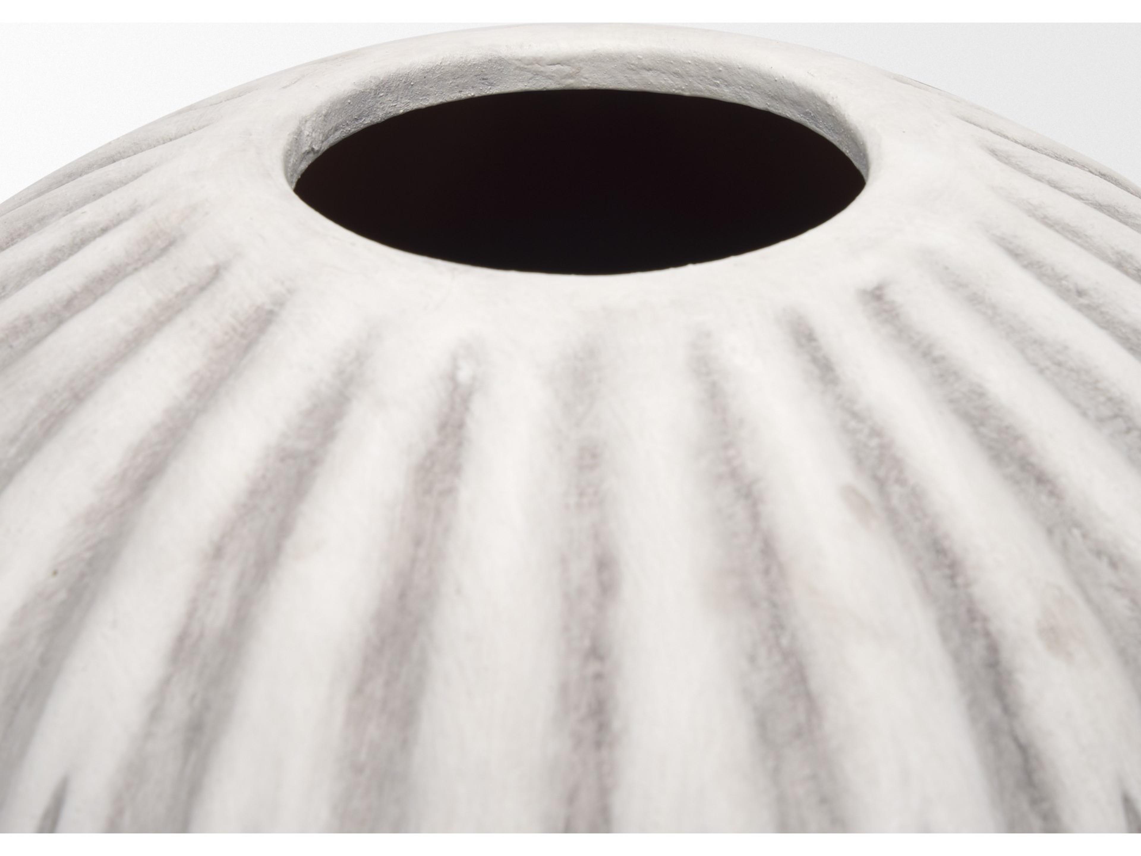 Mercana Ummi Tall Off White w/ Gray Antiquing Ceramic Vase