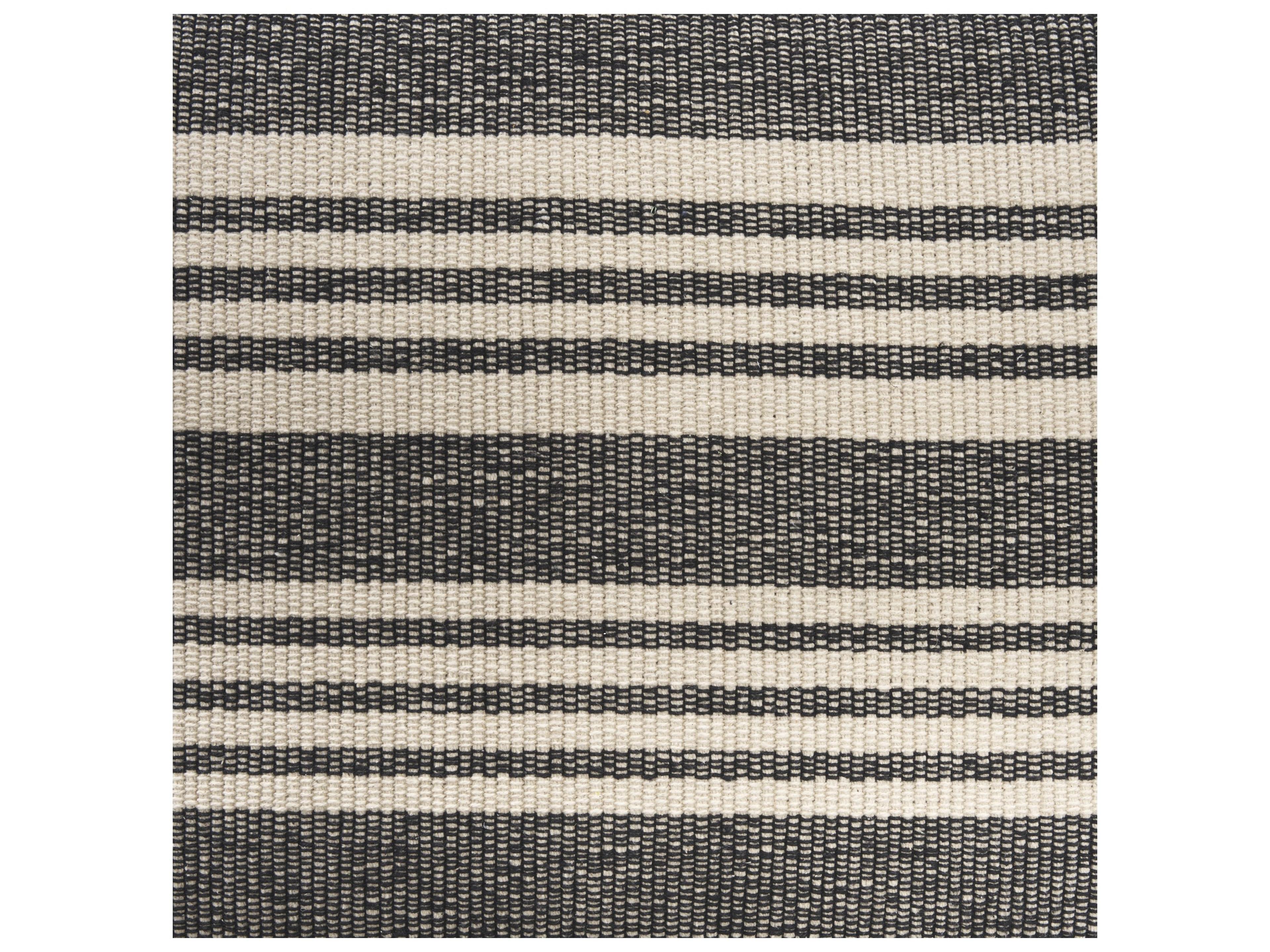 Mercana Shae Black Wood w/ Black and Cream Upholstered Bench