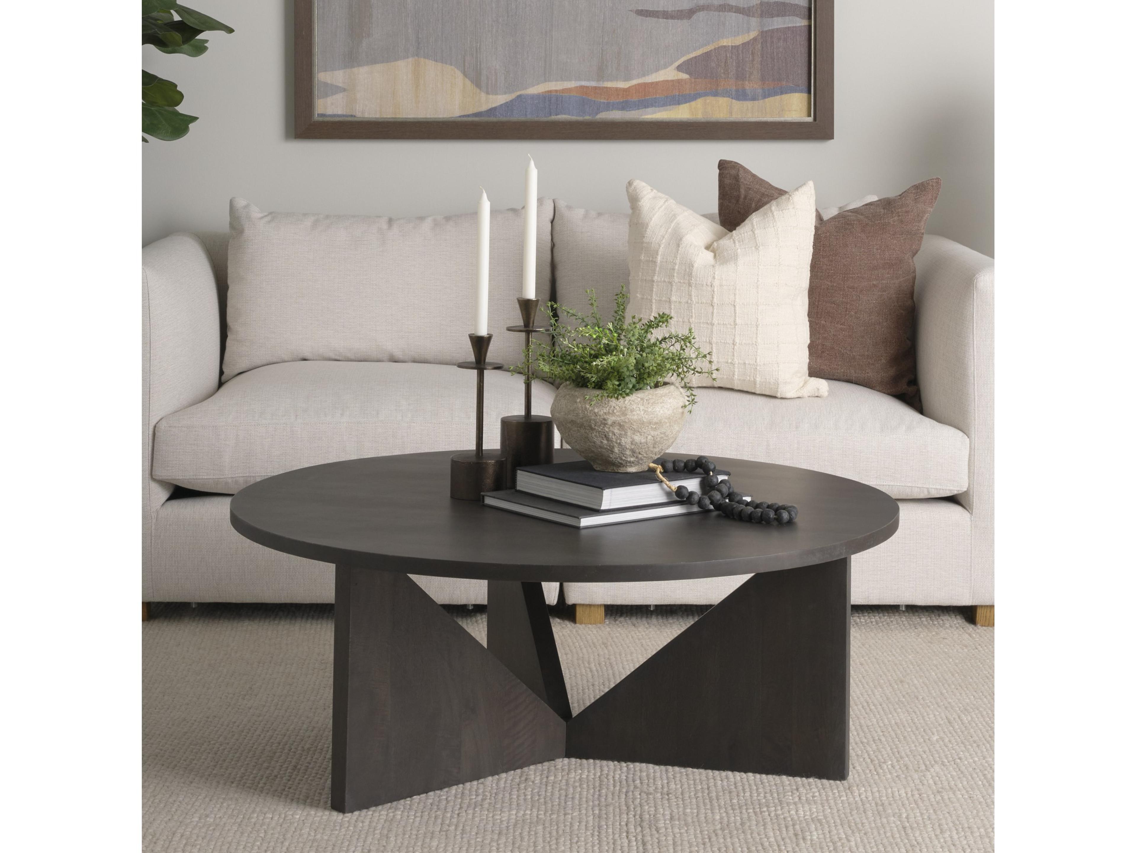 Mercana Tarro Brown Wood w/ Triangle Legs Coffee Table