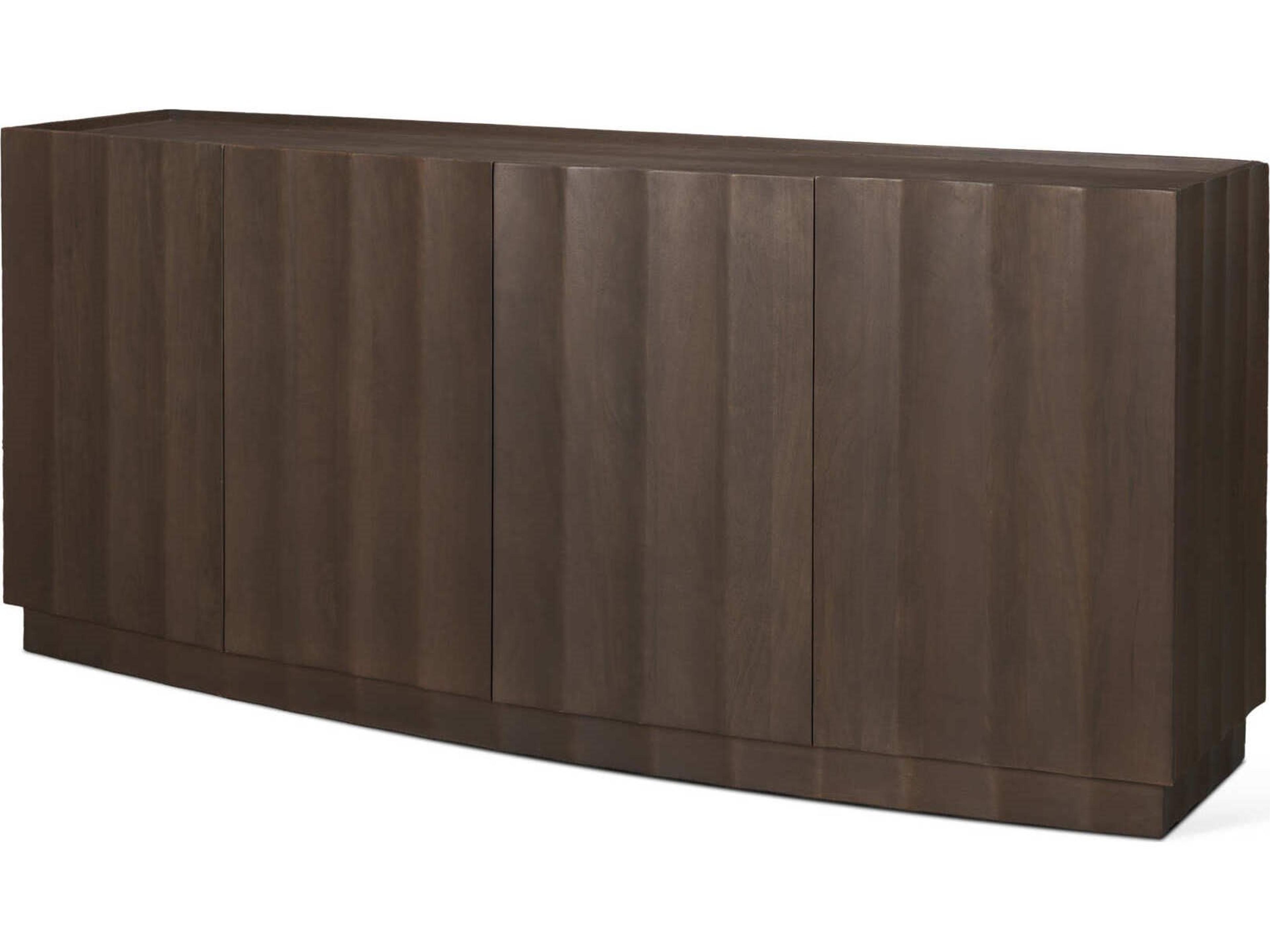 Swanson Dark Brown Wooden Scalloped Sideboard