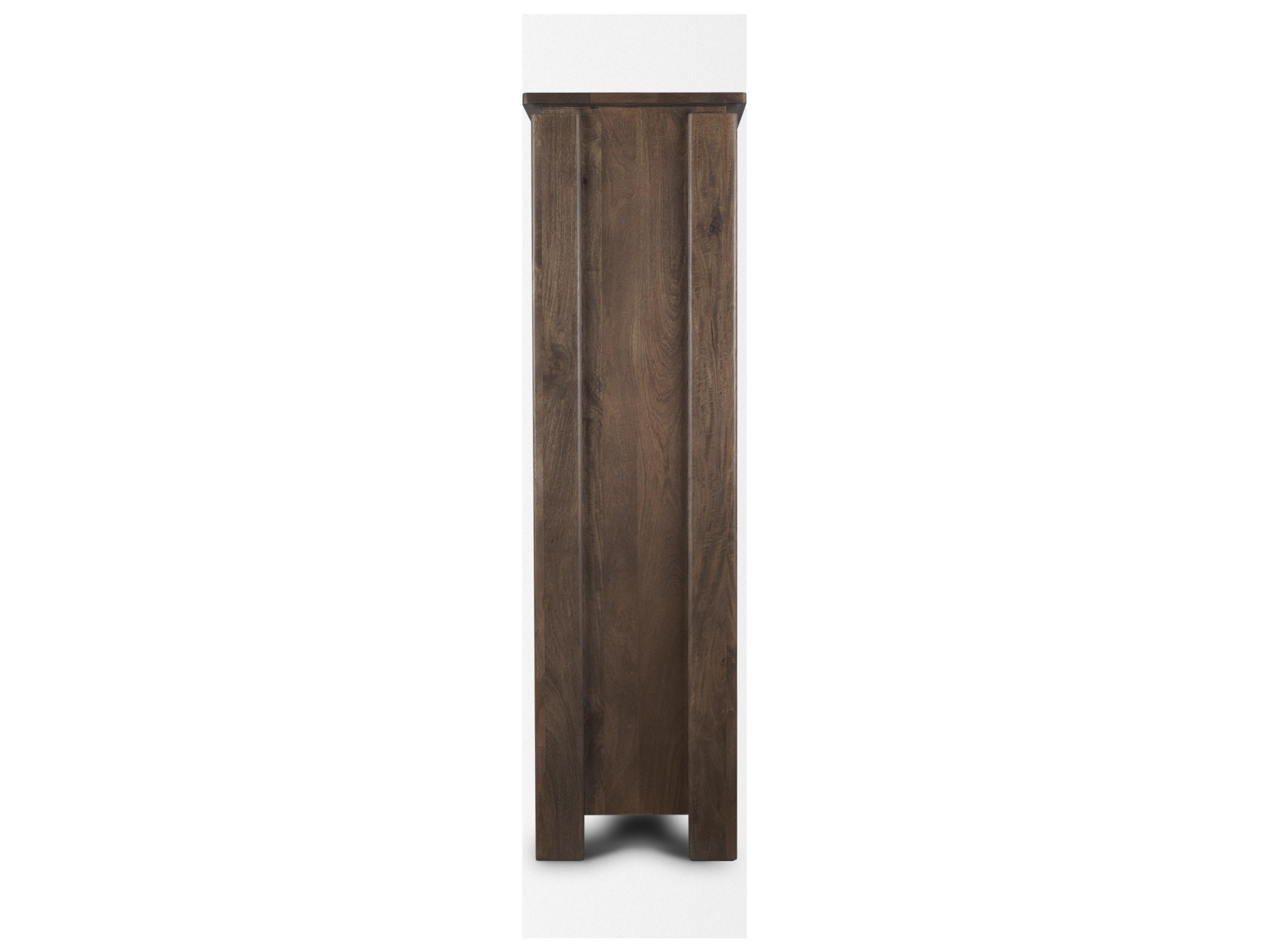 Mercana Wallen Solid Dark Brown Wood Curio Cabinet