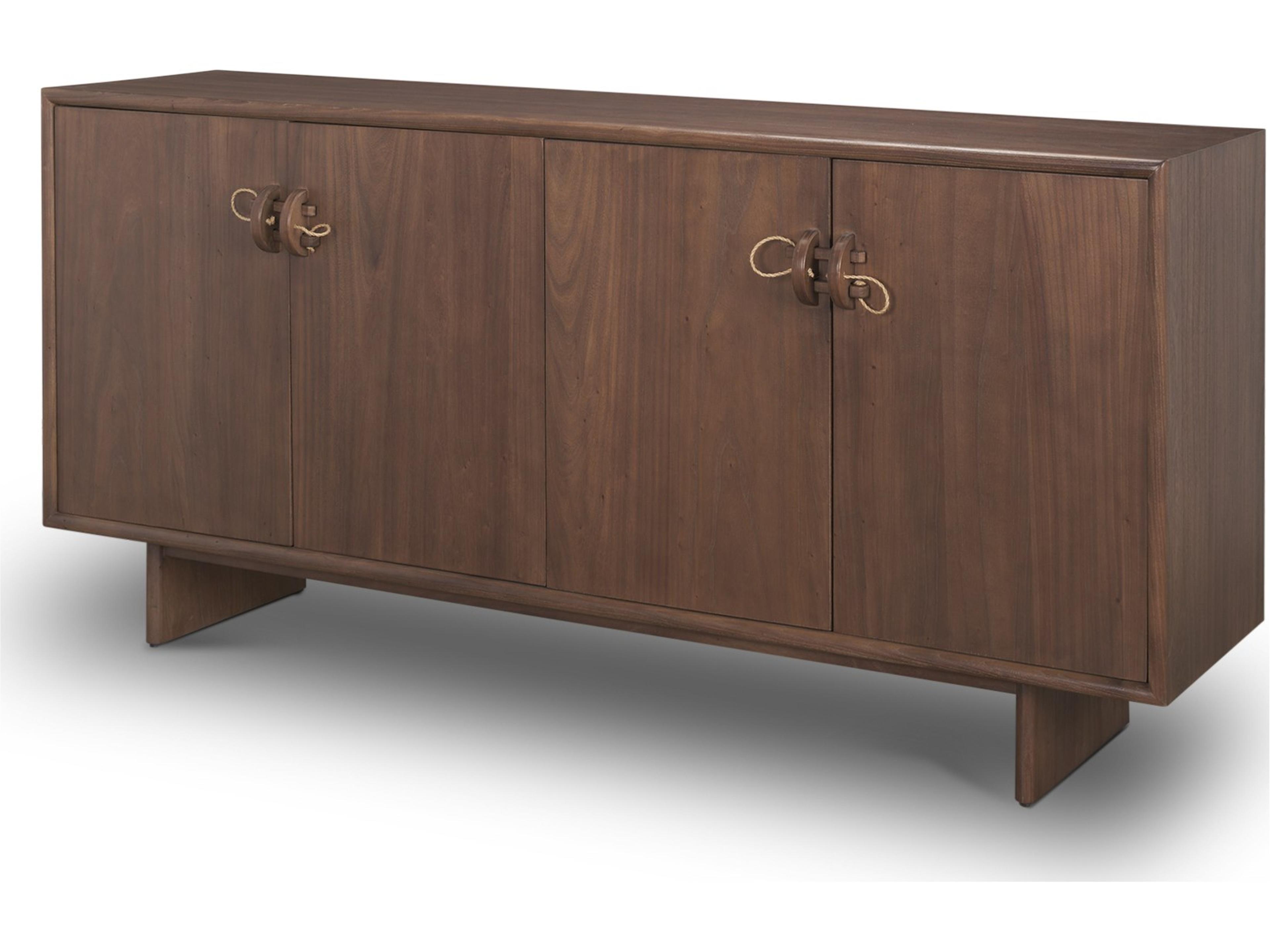 Mercana Varenna 4 Door Dark Brown Wood w/ Rope Handles Sideboard