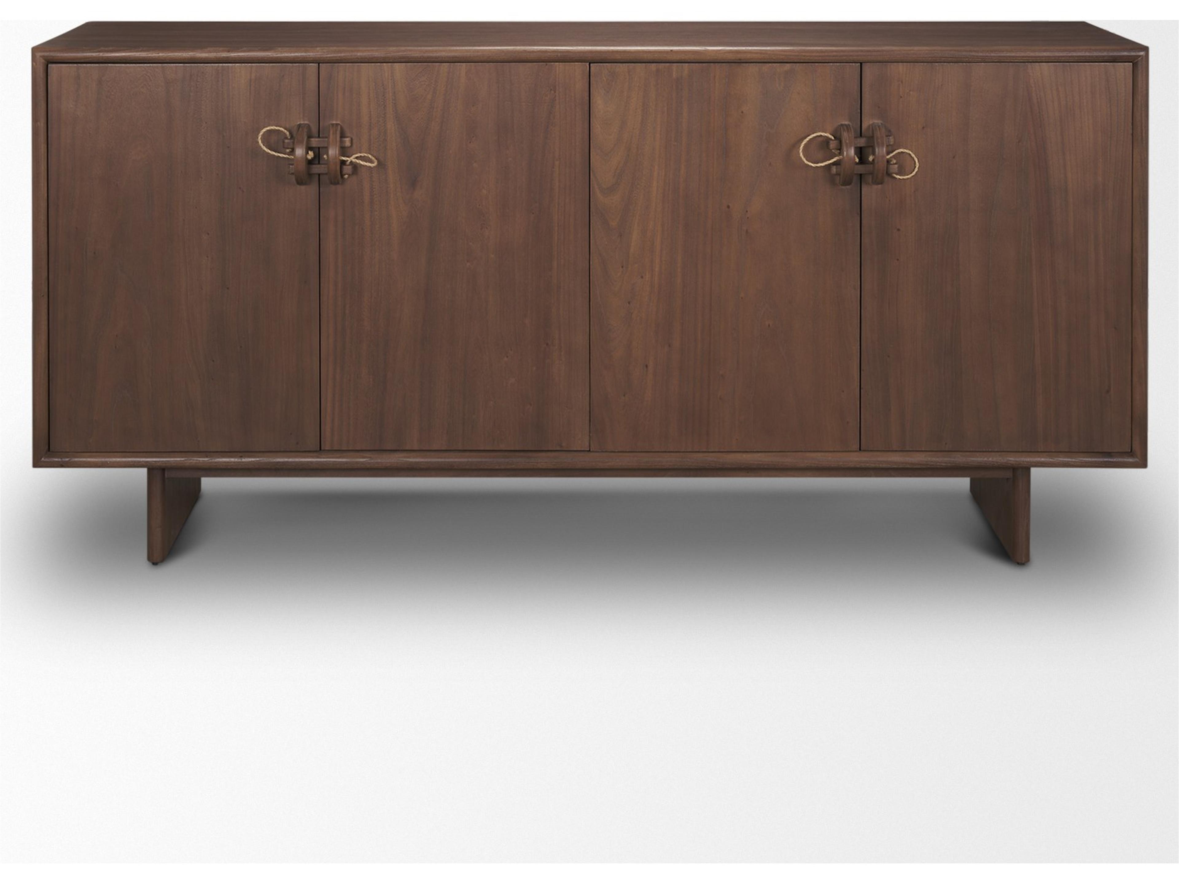 Mercana Varenna 4 Door Dark Brown Wood w/ Rope Handles Sideboard