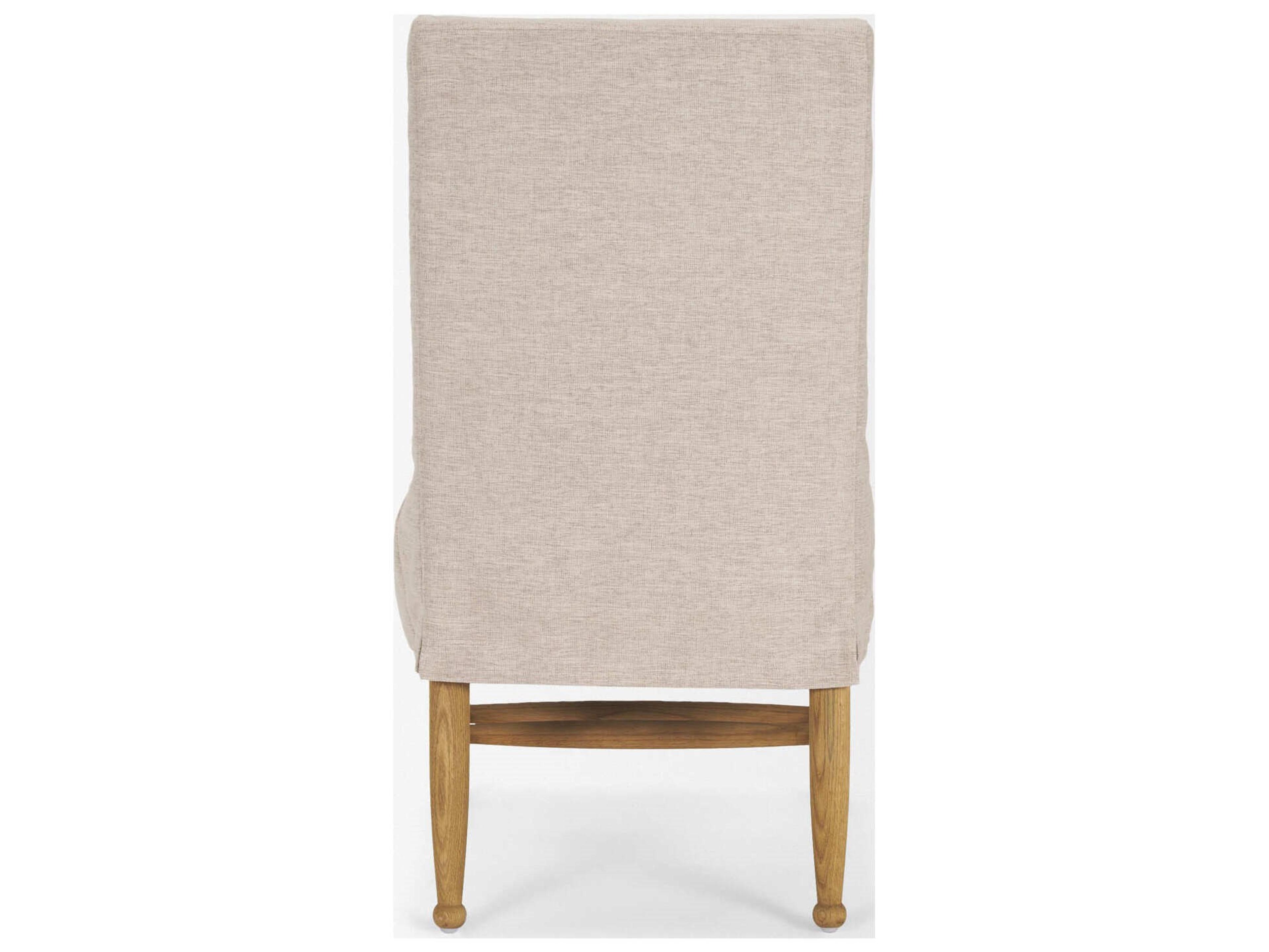 Mercana Whitley Oatmeal Performance Fabric w/ Oak Wood Dining Chair