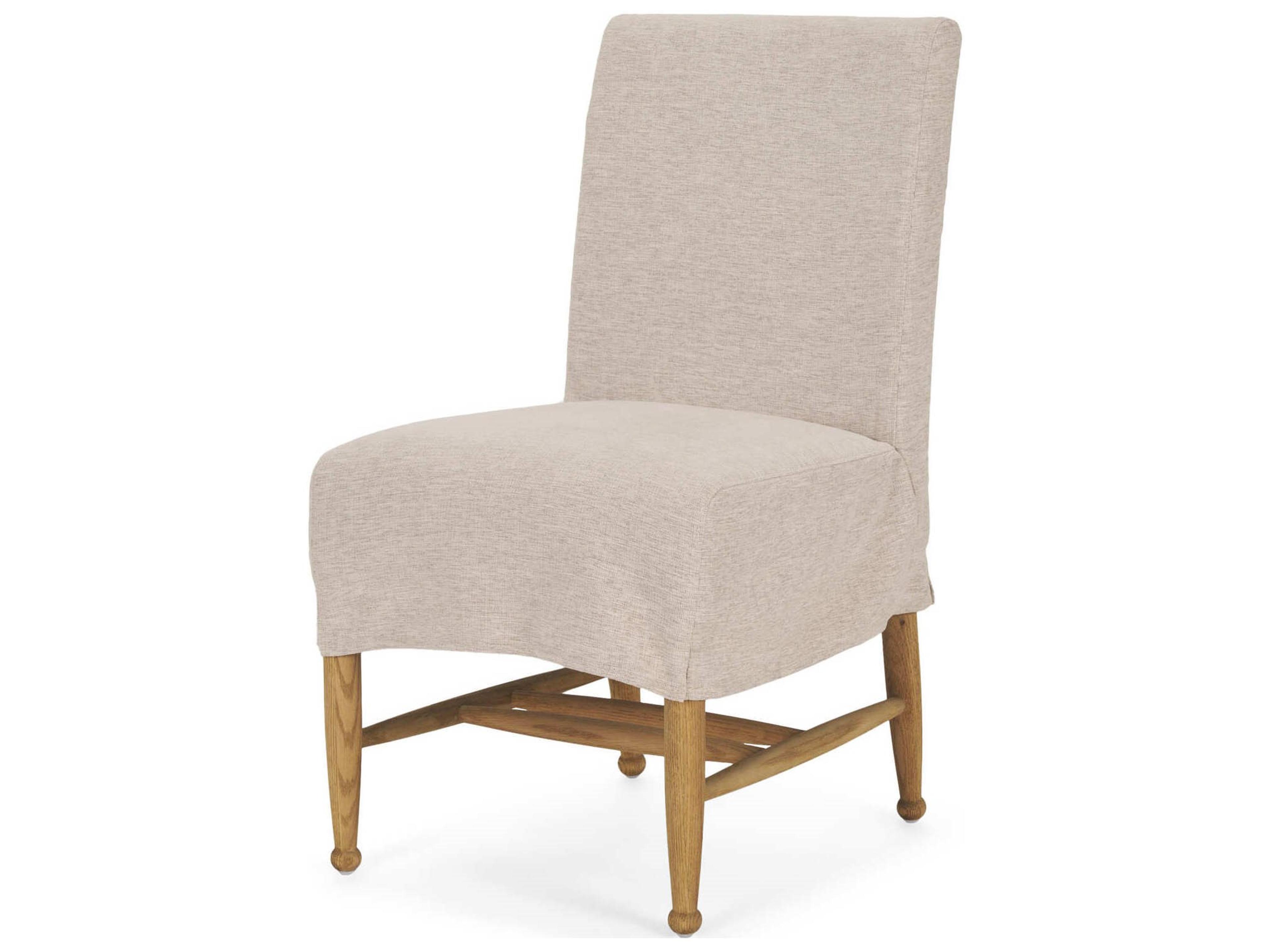 Whitley Oatmeal Performance Fabric w/ Oak Wood Dining Chair