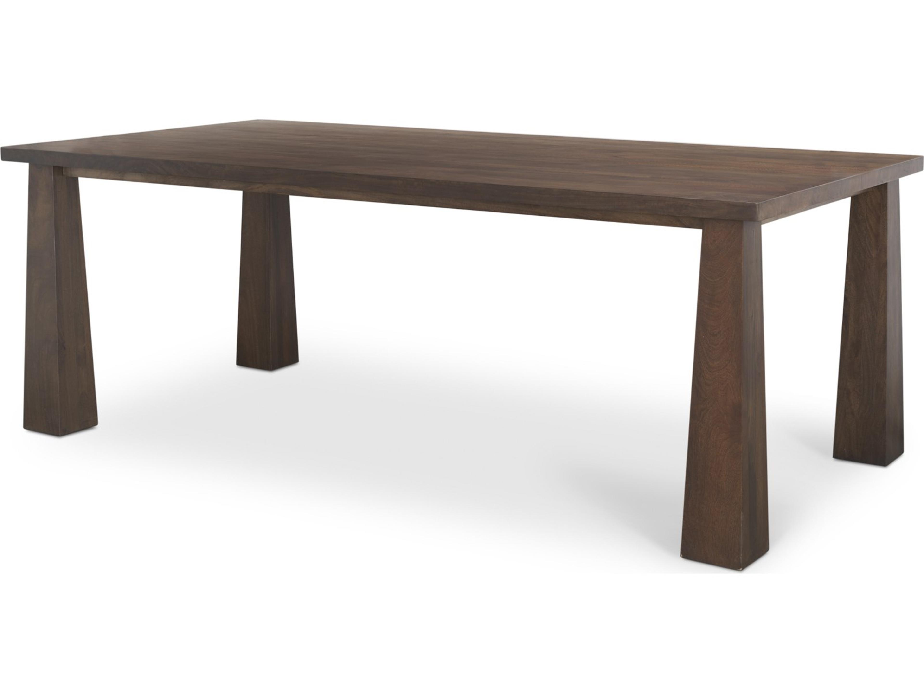 Wolcott Rectangular Dark Brown Solid Wood Dining Table