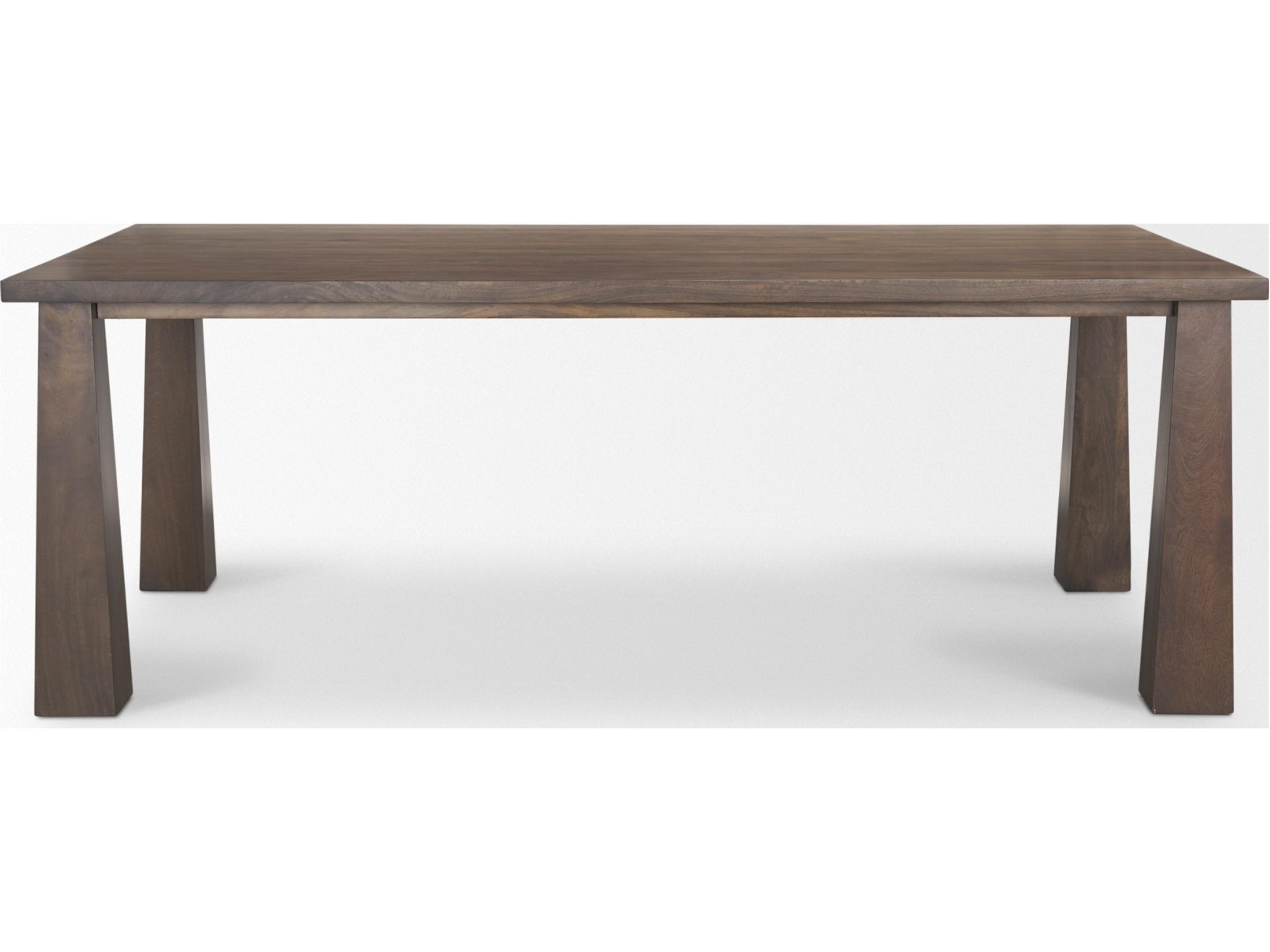 Mercana Wolcott Rectangular Dark Brown Solid Wood Dining Table