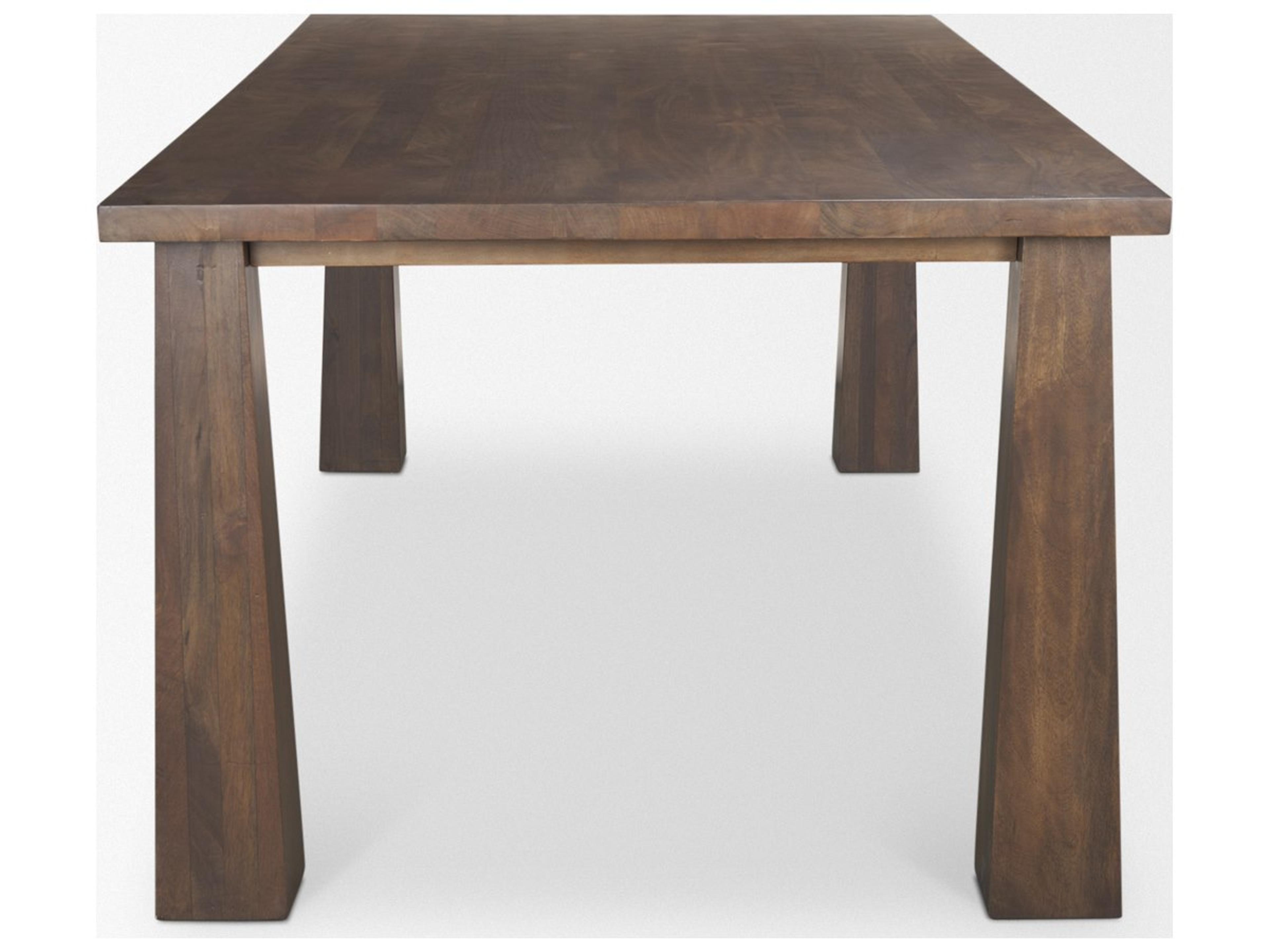 Mercana Wolcott Rectangular Dark Brown Solid Wood Dining Table