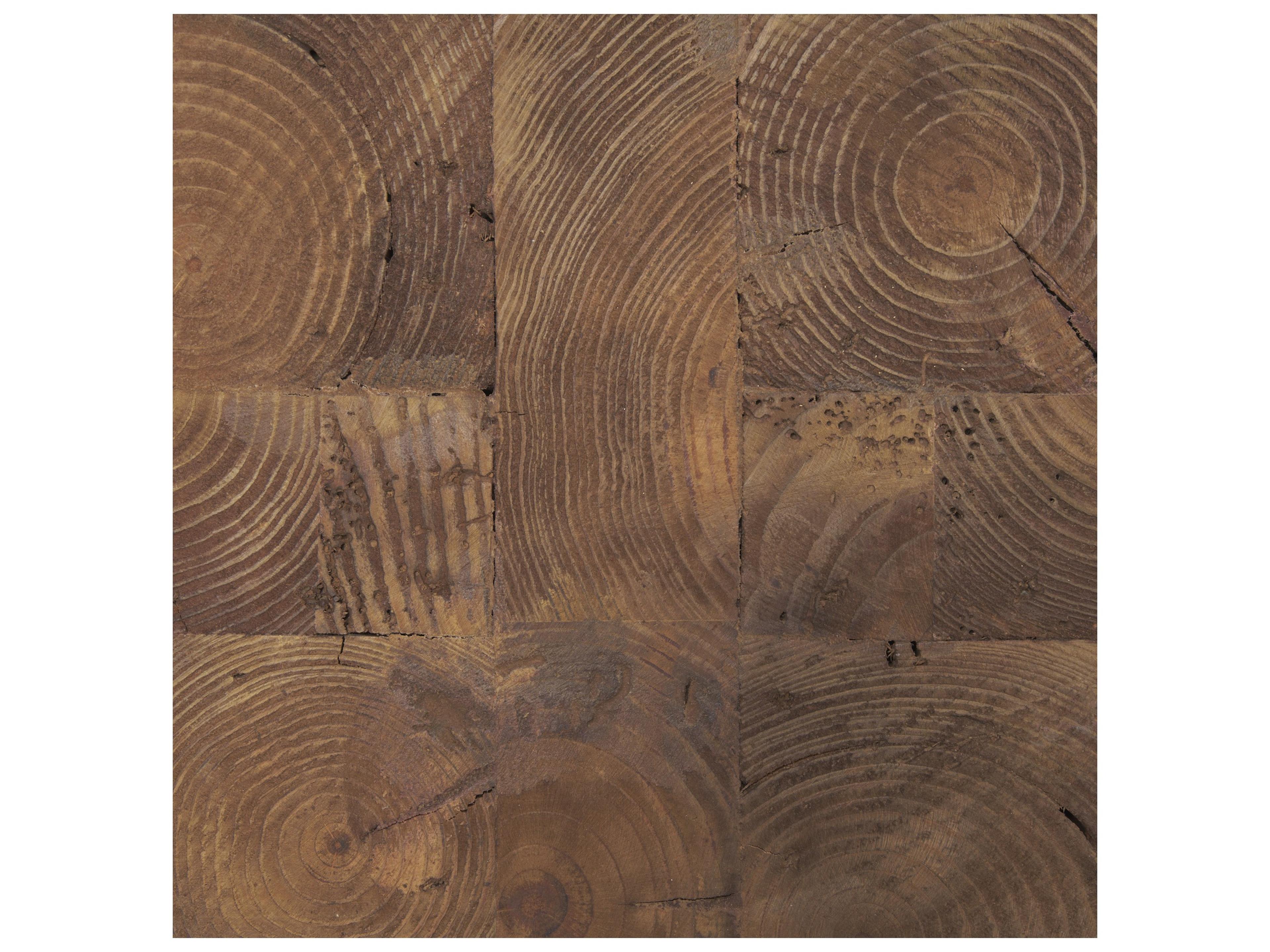 Mercana Waylen Natural Wood Block Accent Stool