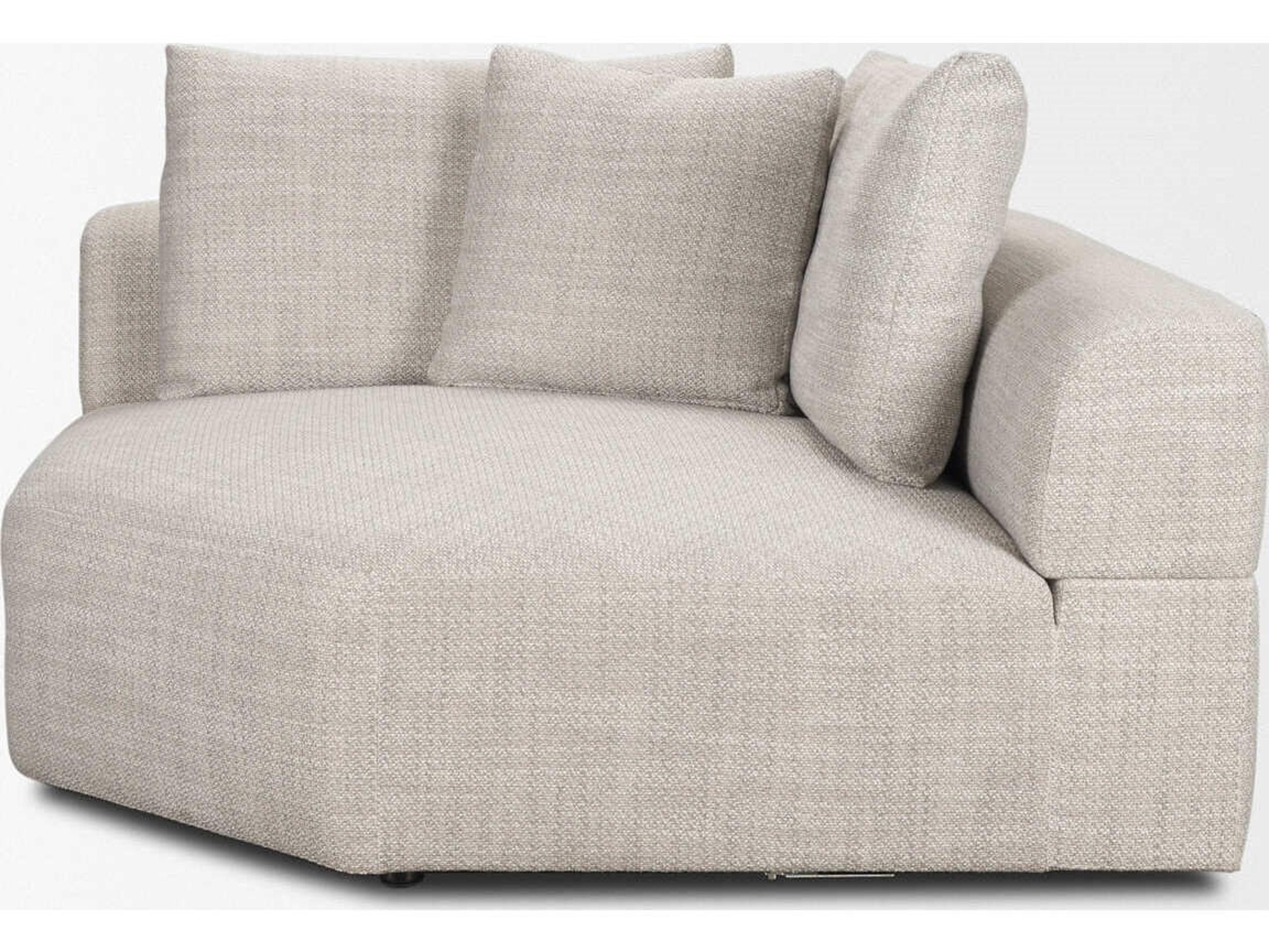 Mercana Warner Gray Performance Fabric Corner Piece