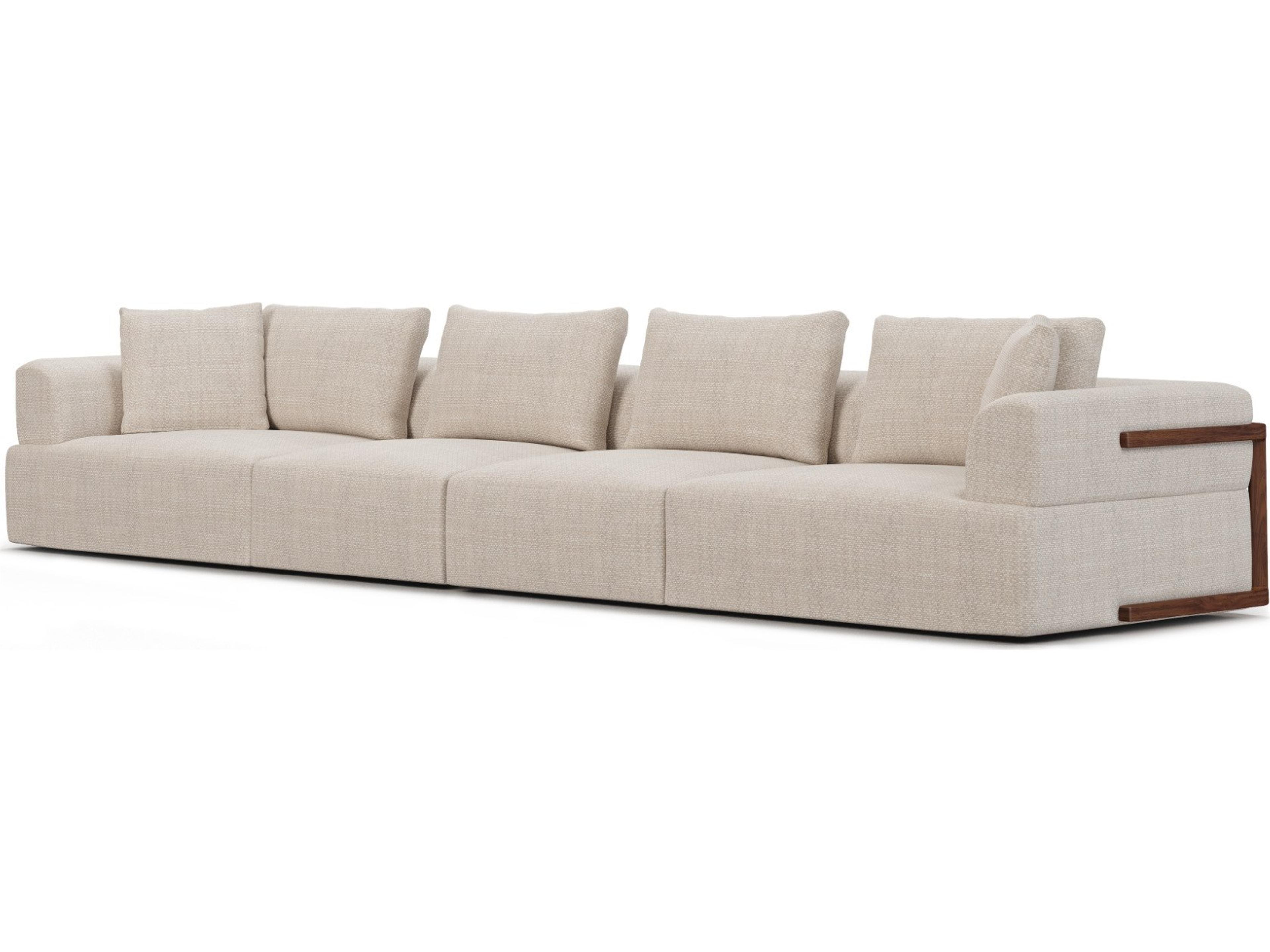 Warner Oatmeal 2 Piece Long Sofa Set