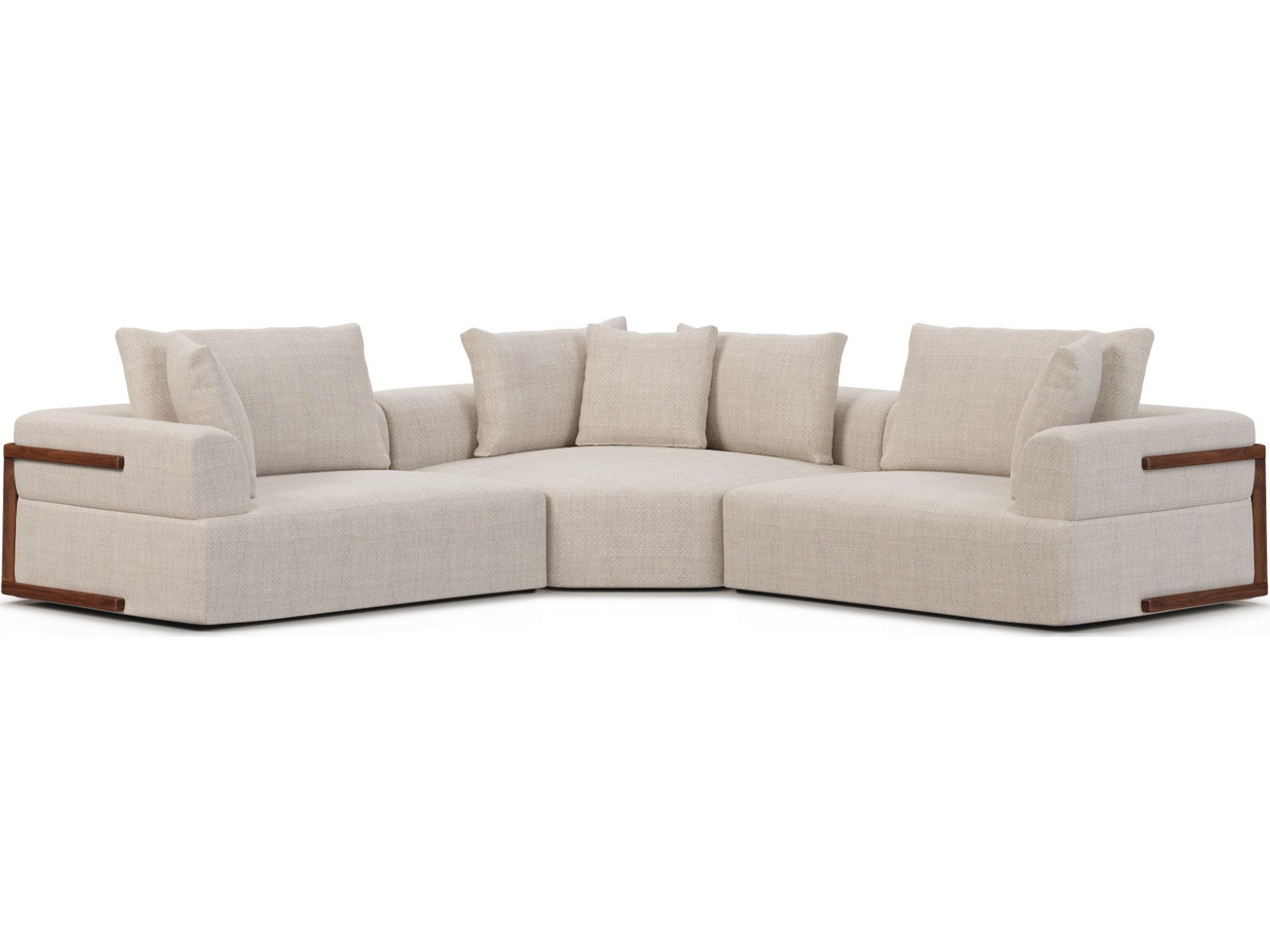 Warner Oatmeal 3 Piece Sofa Set W/Corner Piece