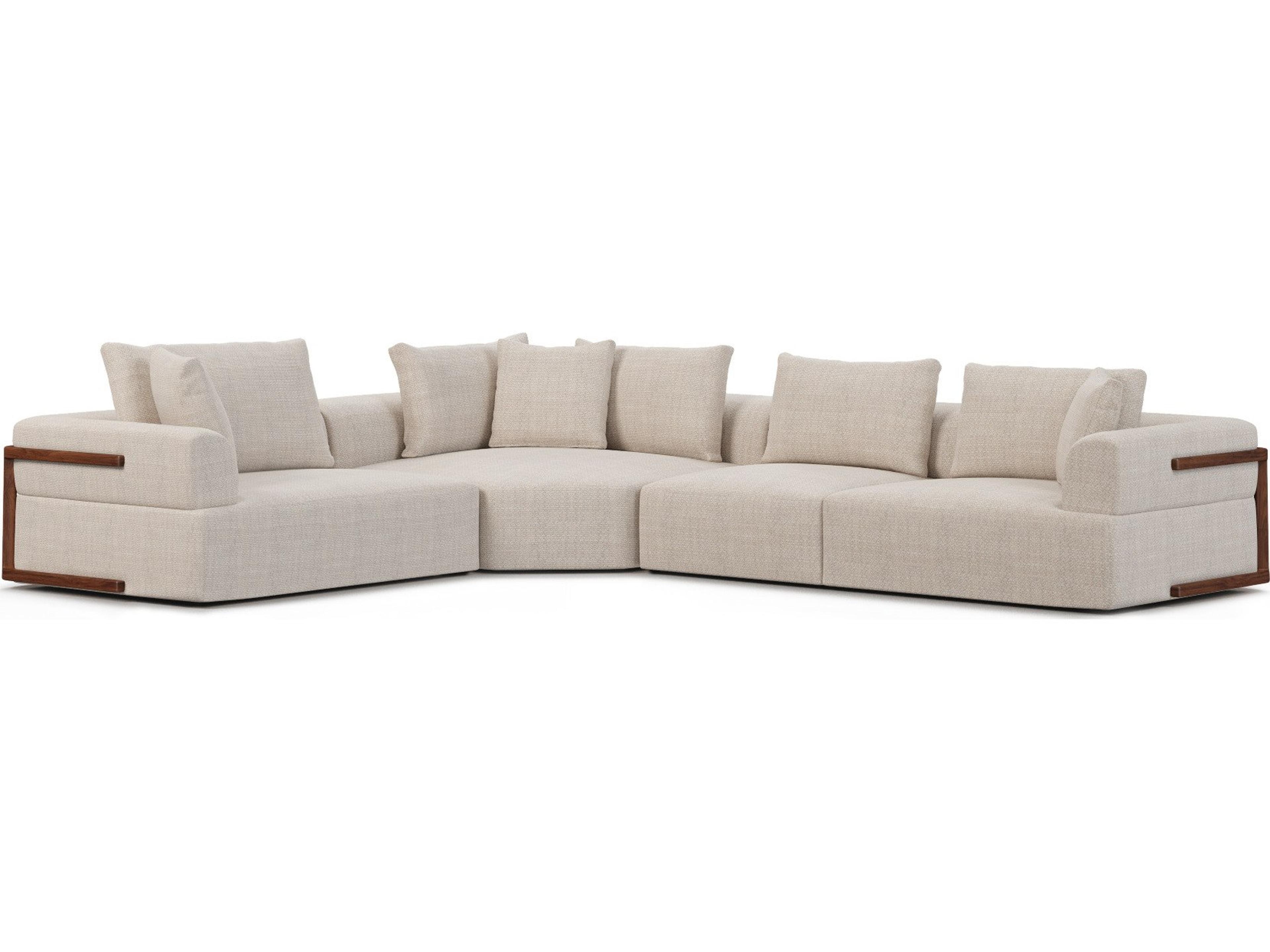 Warner Oatmeal 3 Piece Sofa Set w/Corner Piece
