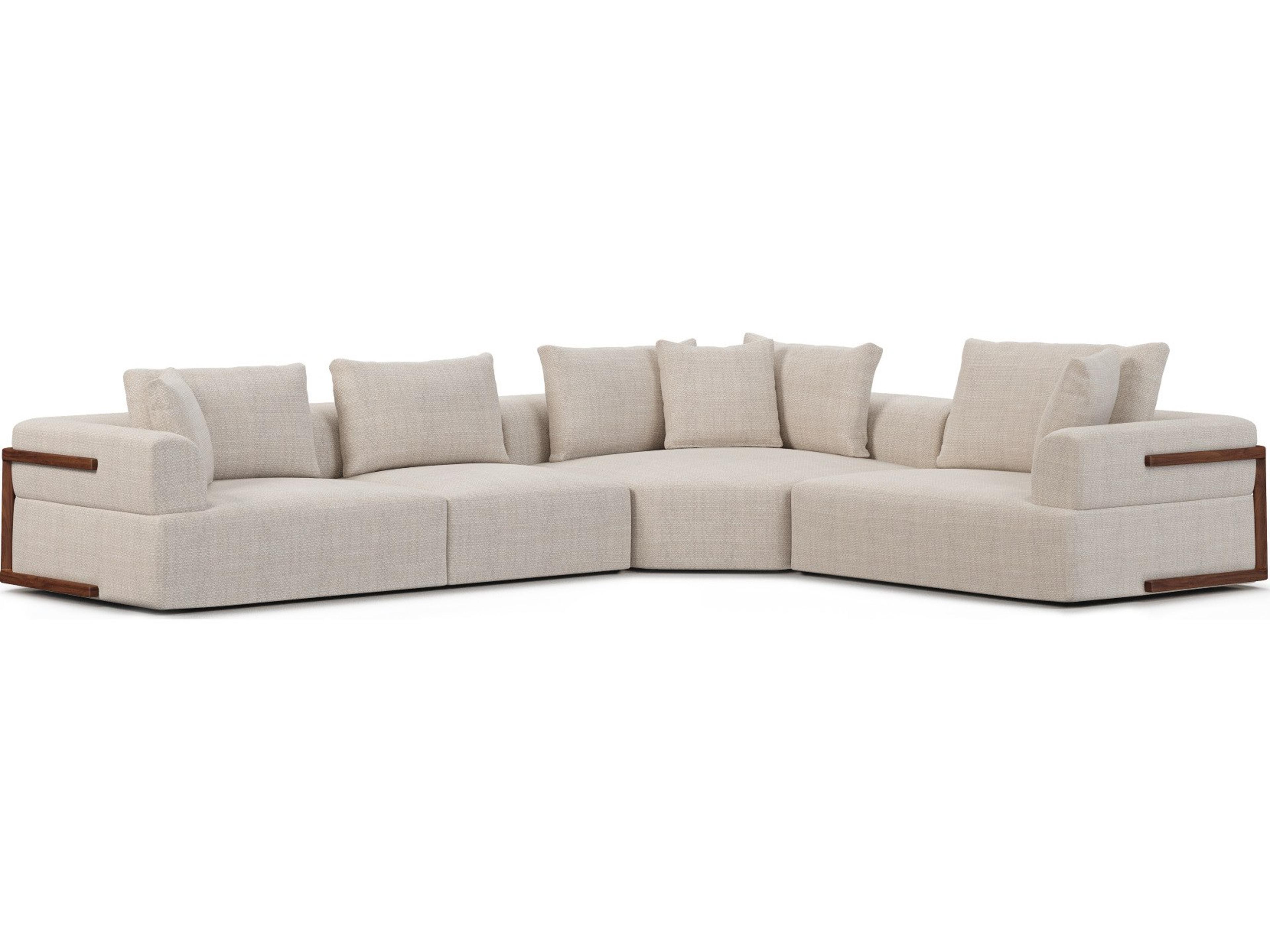 Warner Oatmeal 3 Piece Sofa Set w/Corner Piece