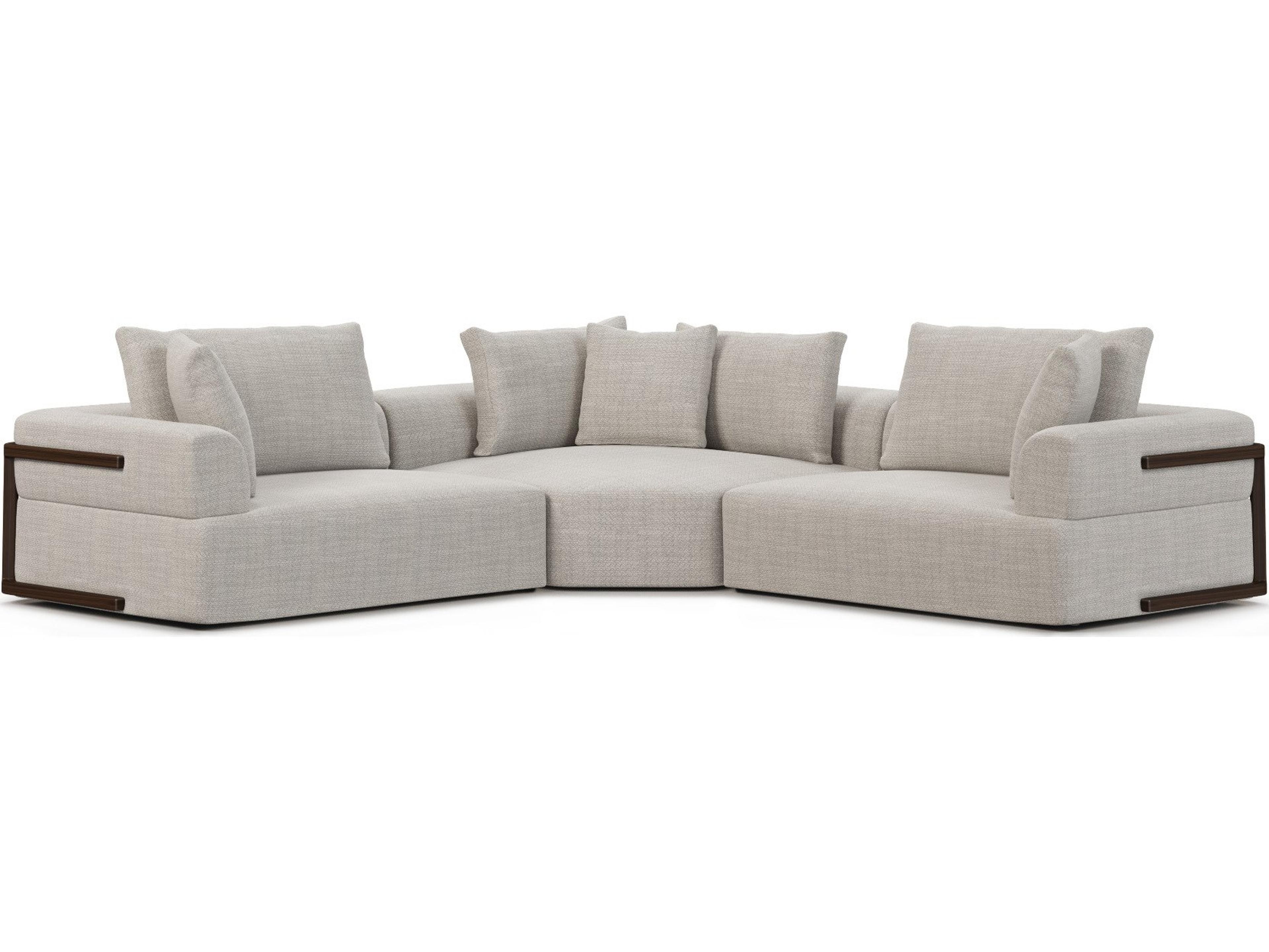 Warner Gray 3 Piece Sofa Set w/Corner Piece