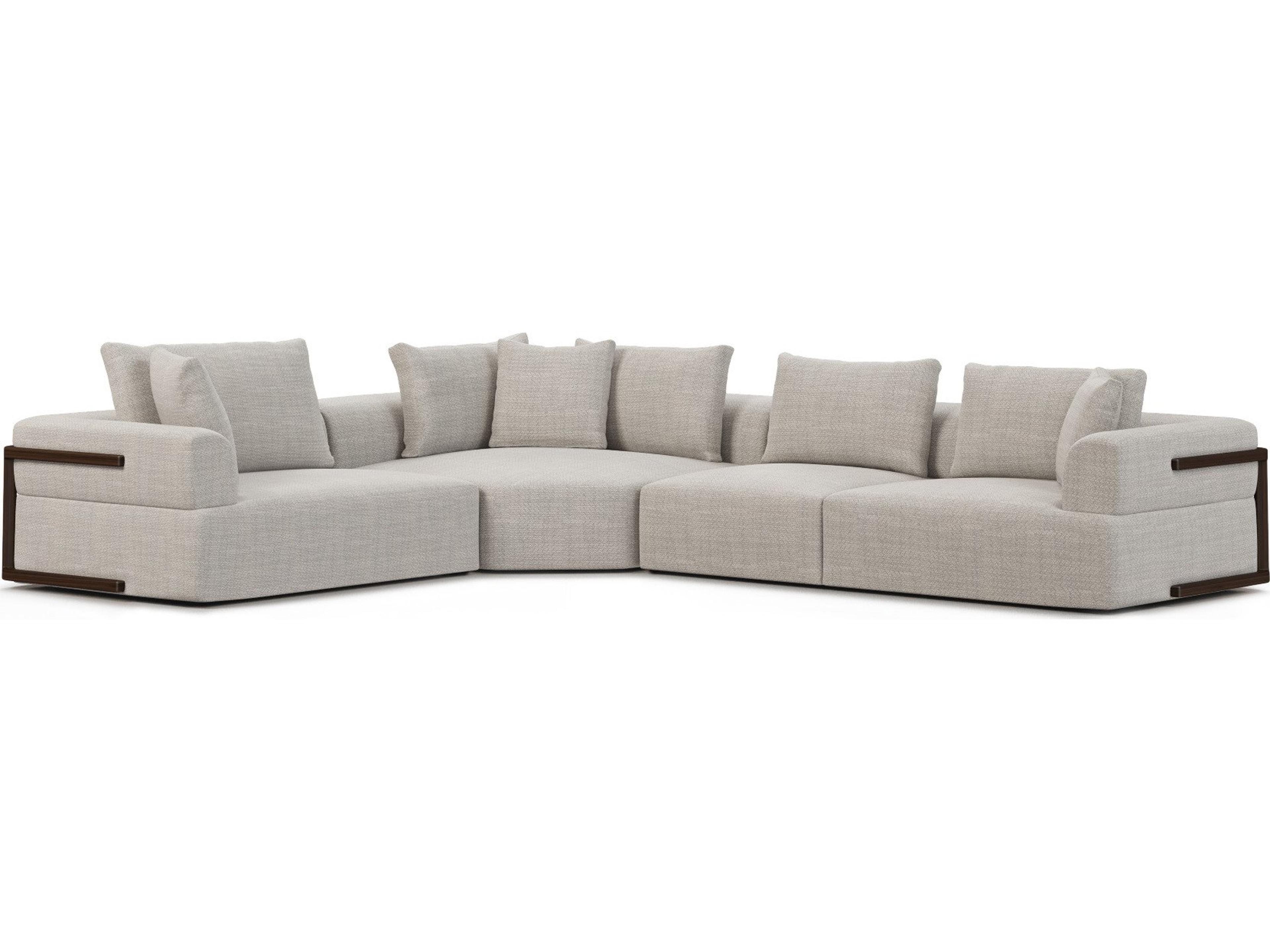 Warner Gray 3 Piece Sofa Set w/Corner Piece