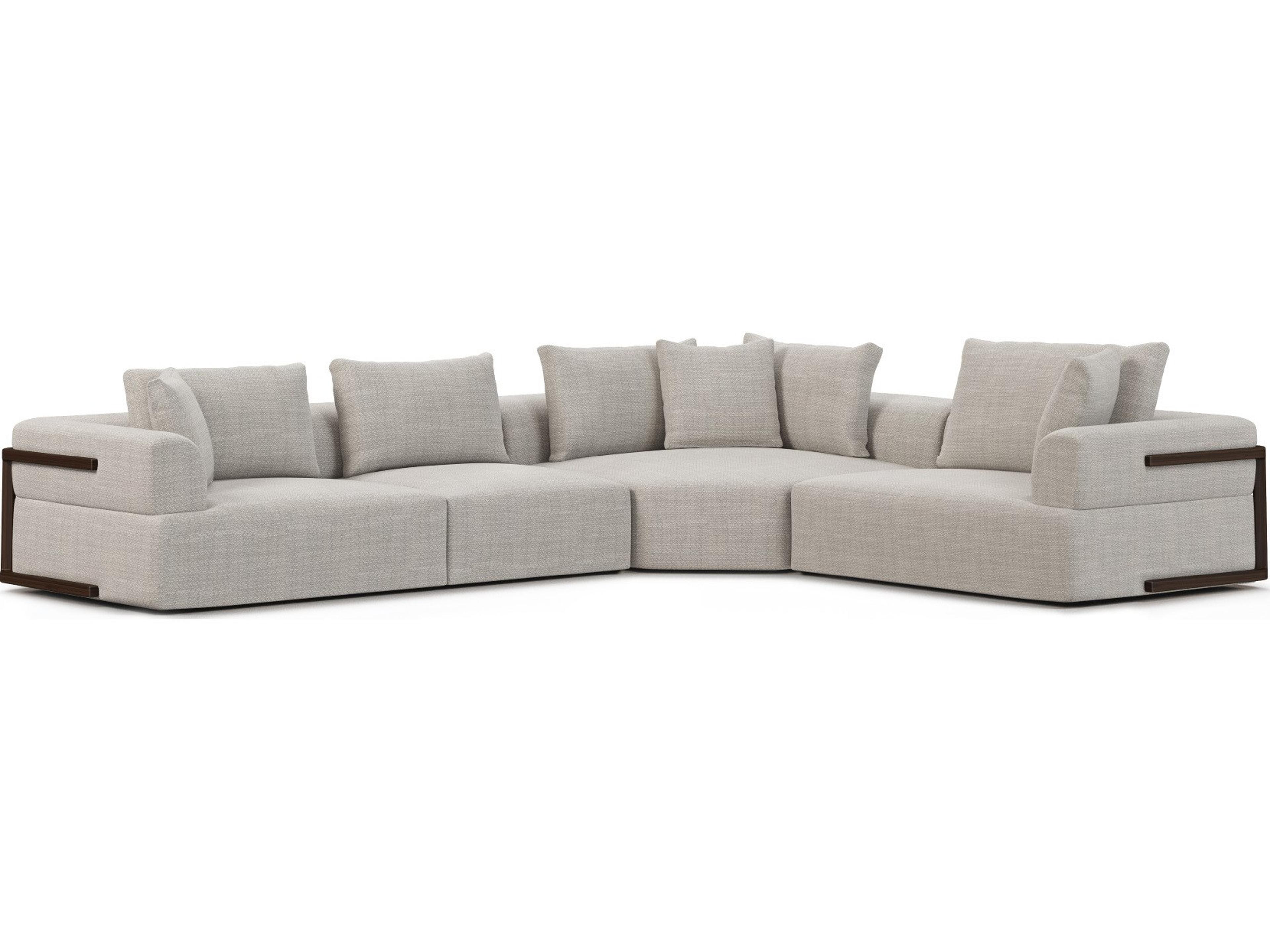 Warner Gray 3 Piece Sofa Set w/Corner Piece