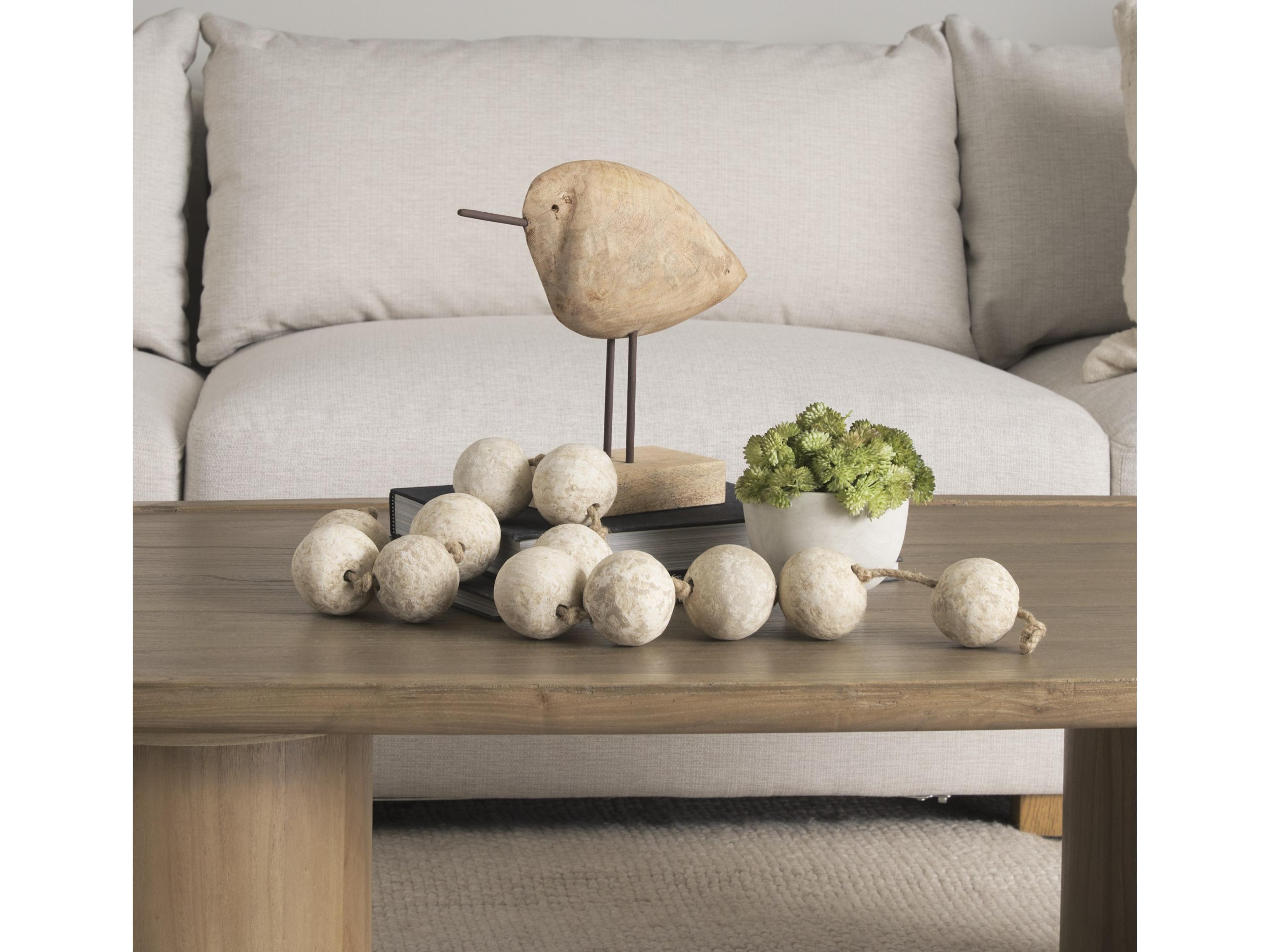 Mercana Varamala Beige Paper Mache Sphere Garland