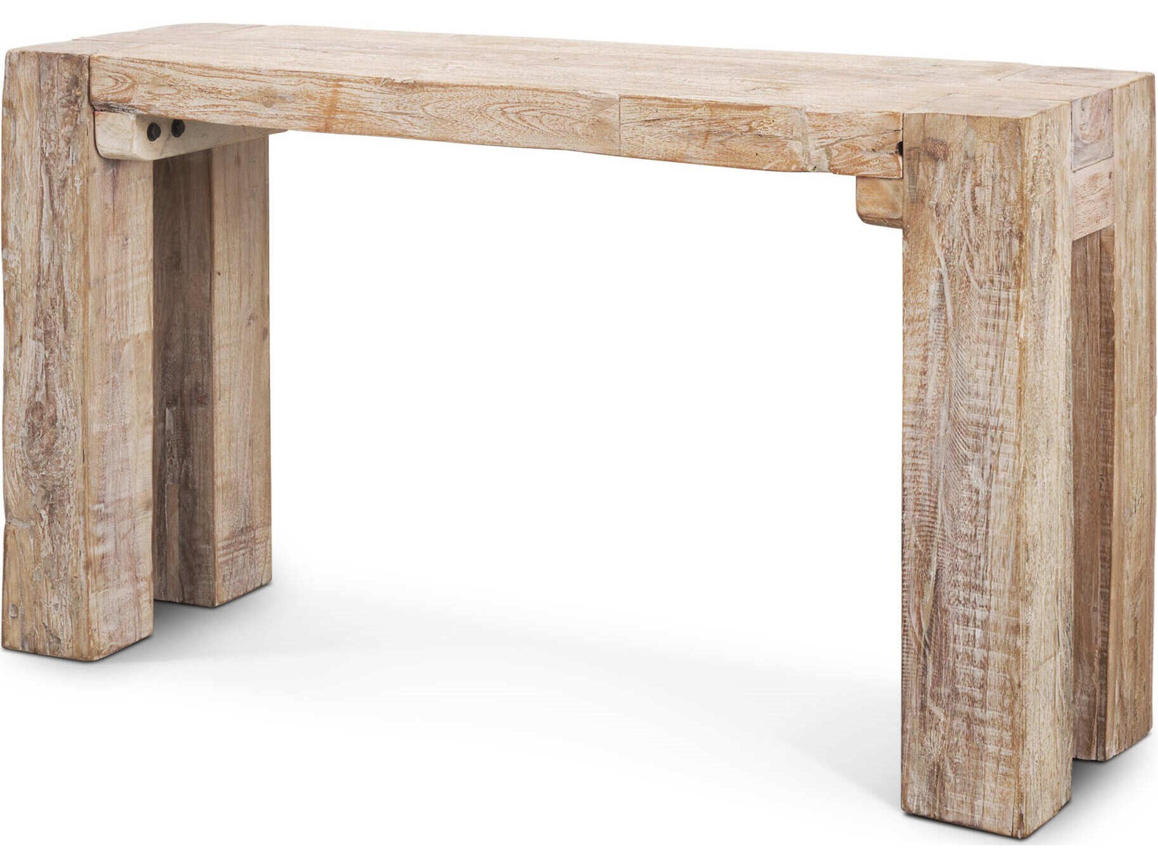 McArthur Whitewash Reclaimed Wood Console Table