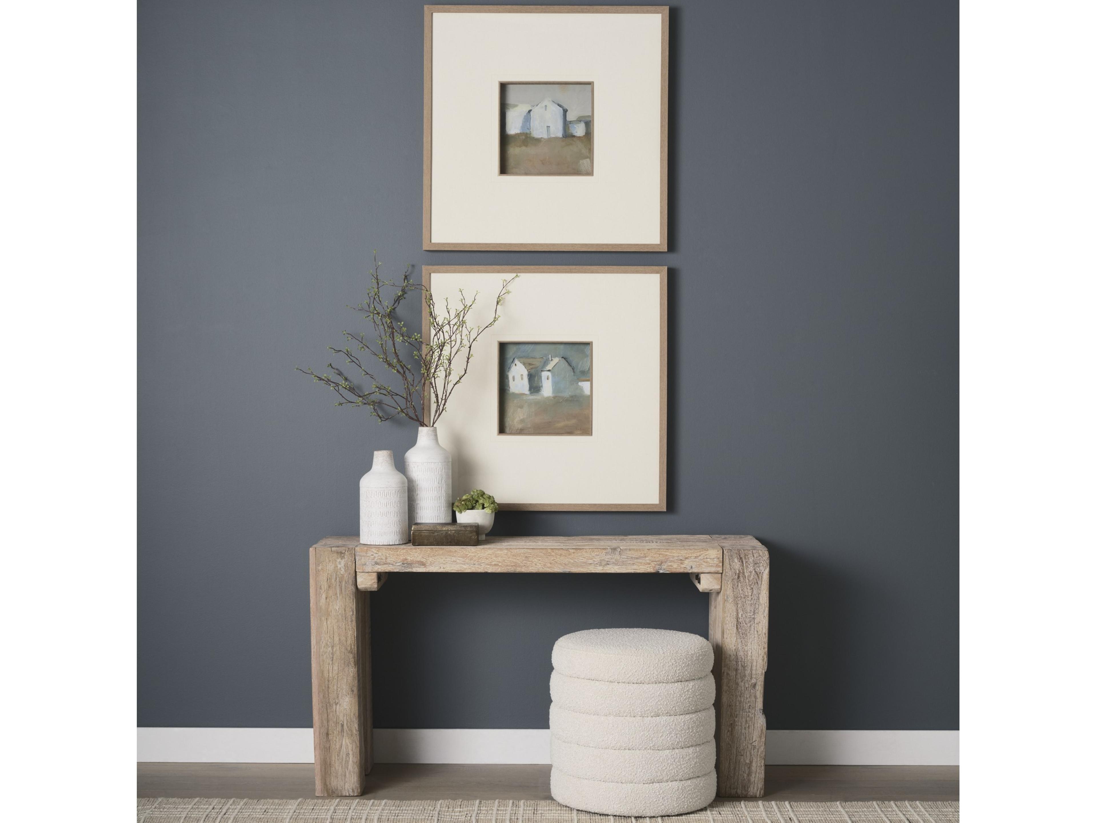 Mercana McArthur Whitewash Reclaimed Wood Console Table