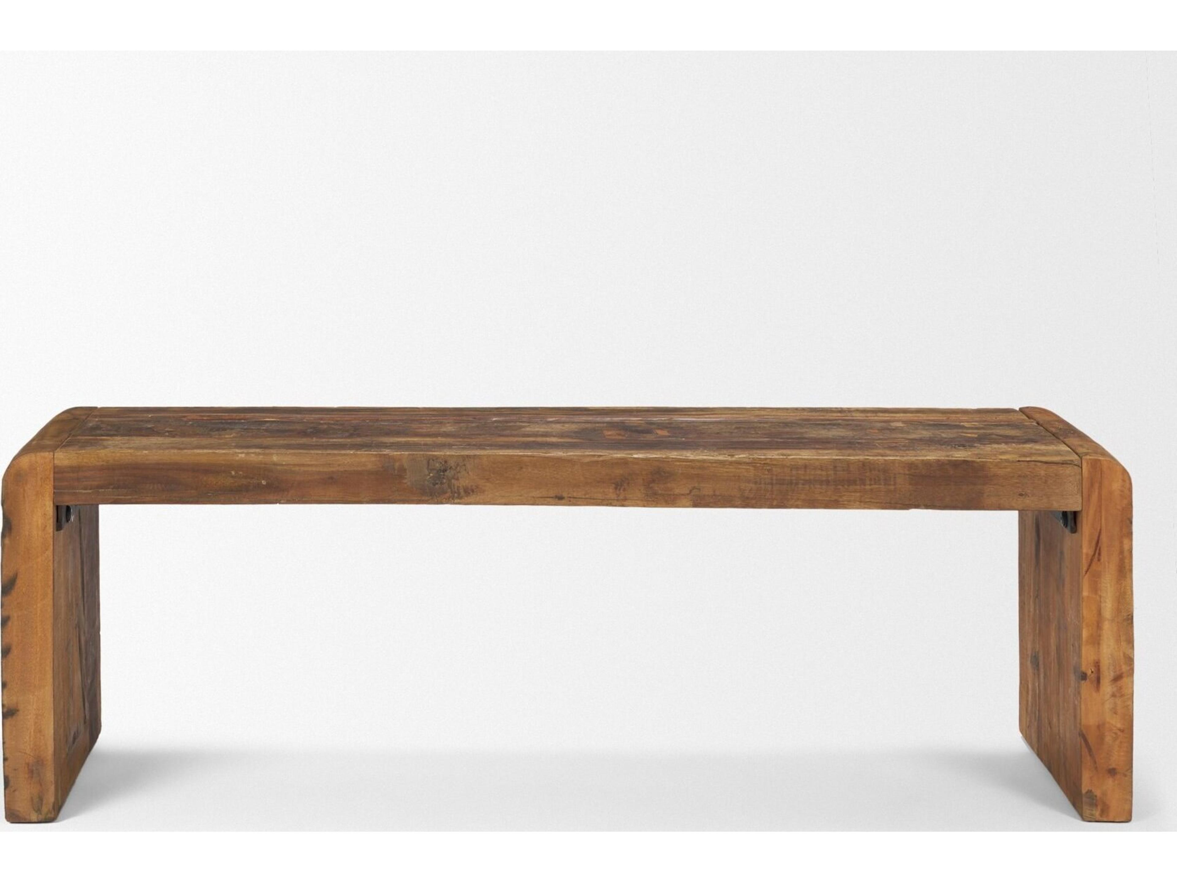 Mercana Estelle Rustic Brown Reclaimed Wood Bench