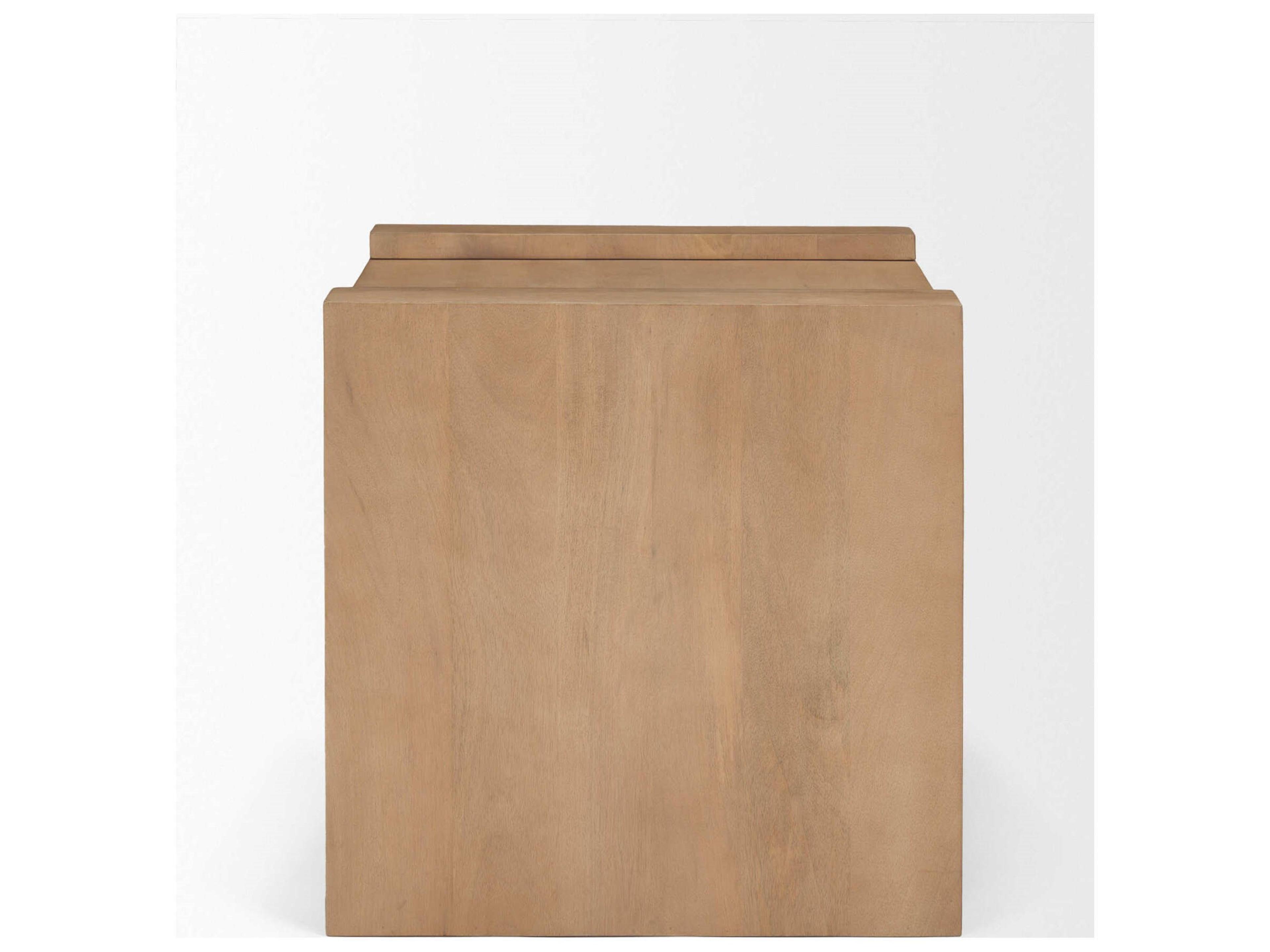 Mercana Wesson Light Brown Wood Accent Table