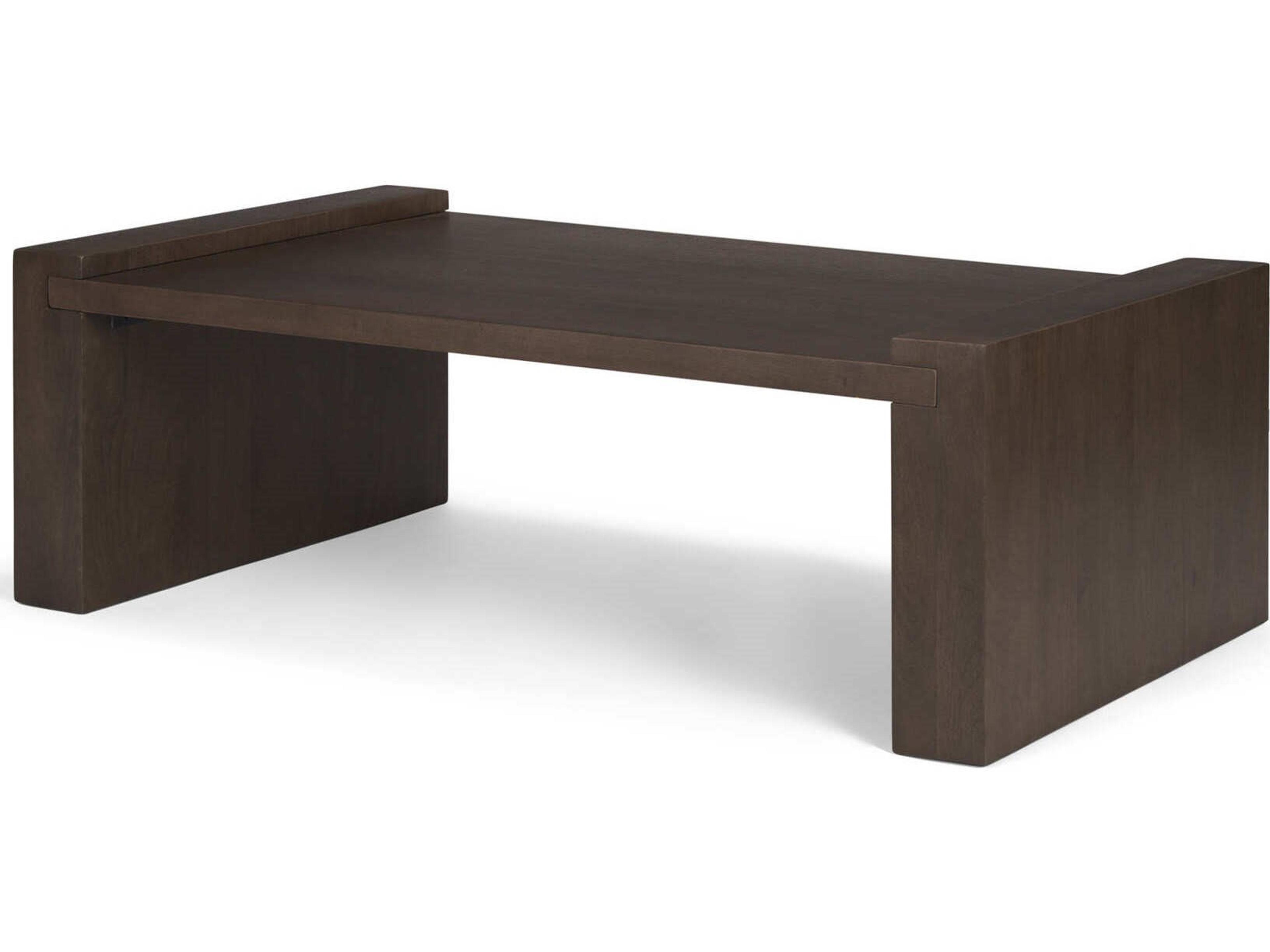 Wesson Dark Brown Wooden Rectangular Coffee Table