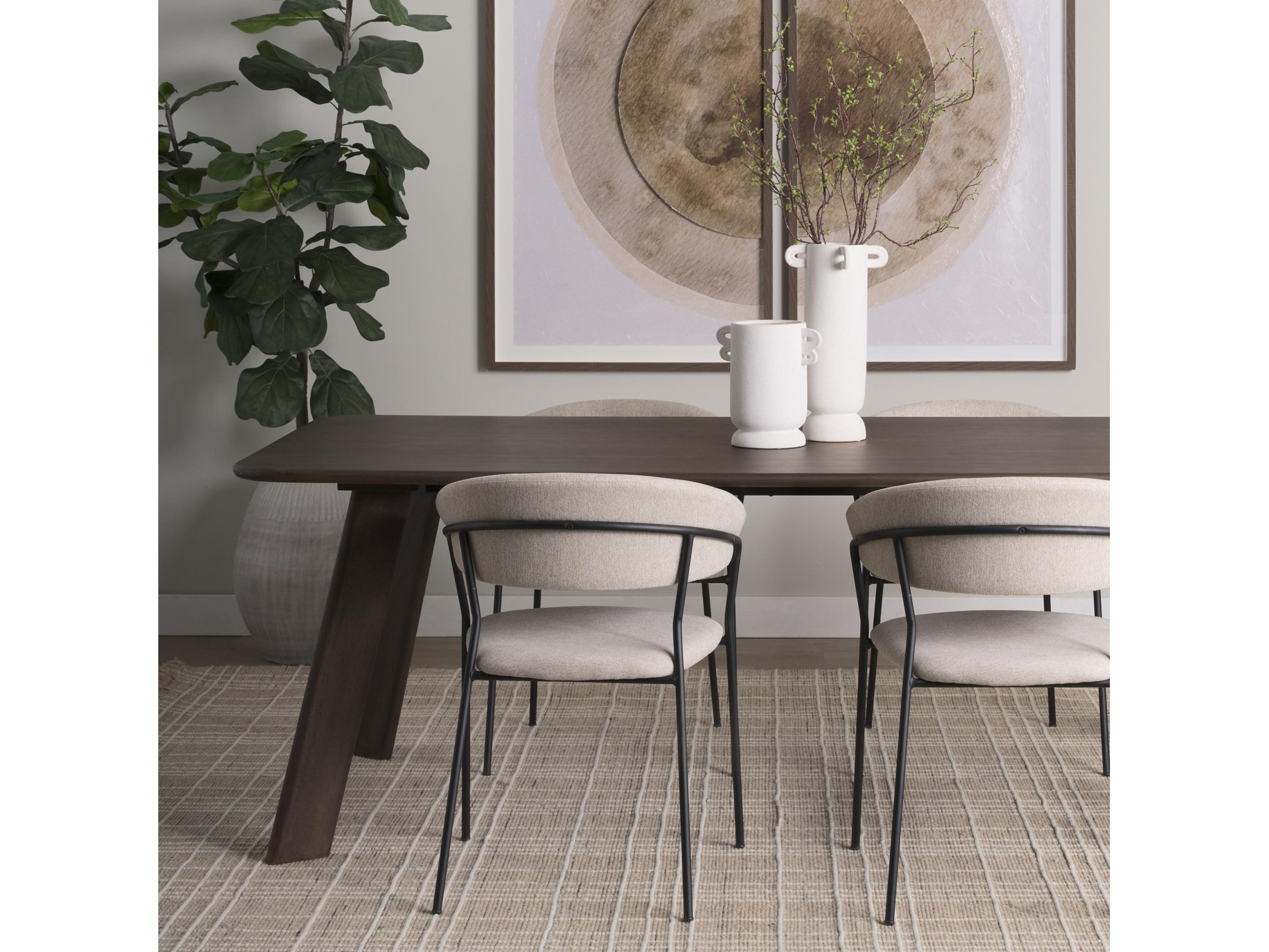 Mercana Welborn 84" Dark Brown Wood Rectangular Dining Table