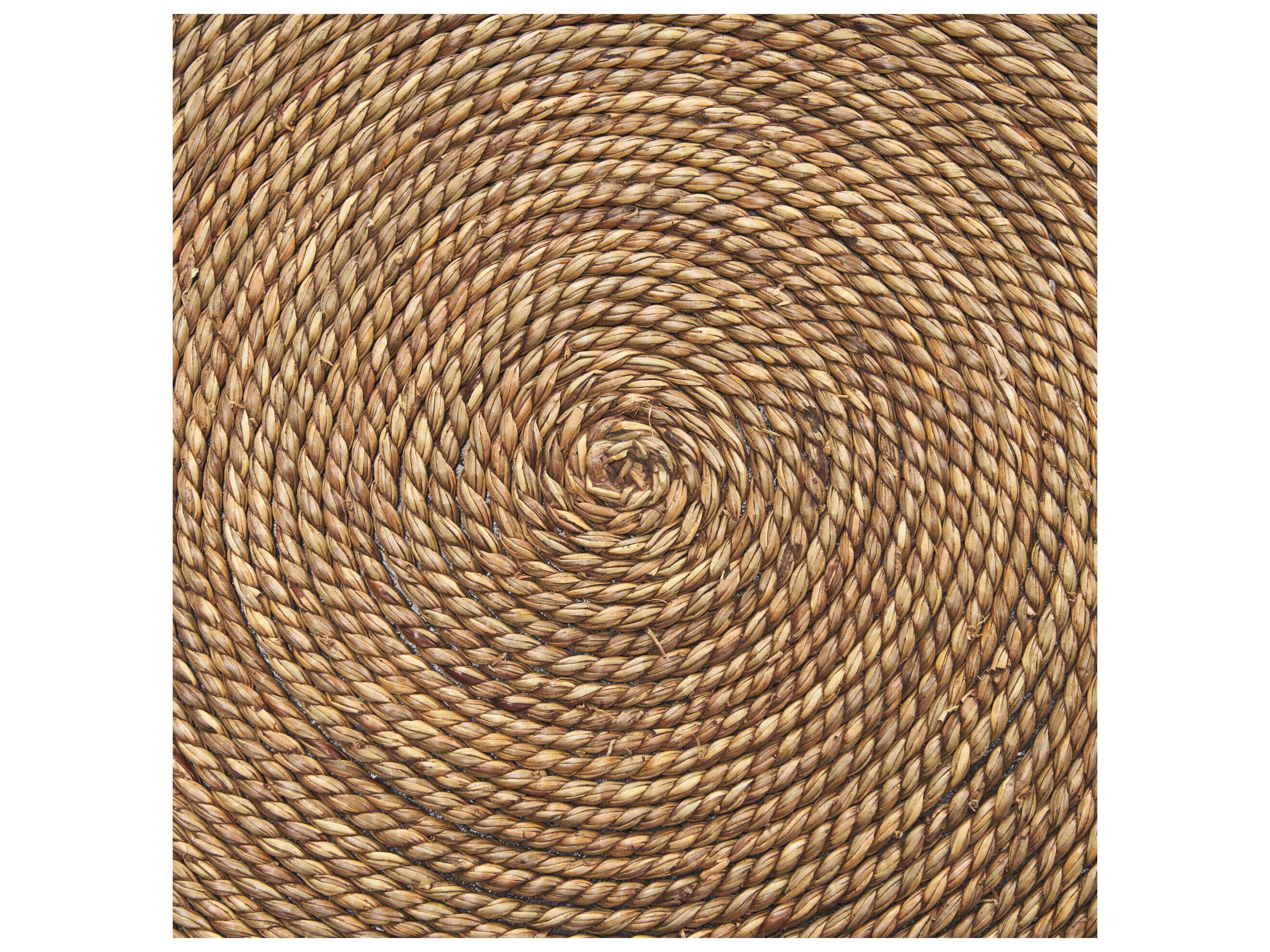 Mercana Wenopa Matte Black Wood w/ Natural Jute Accent Tables