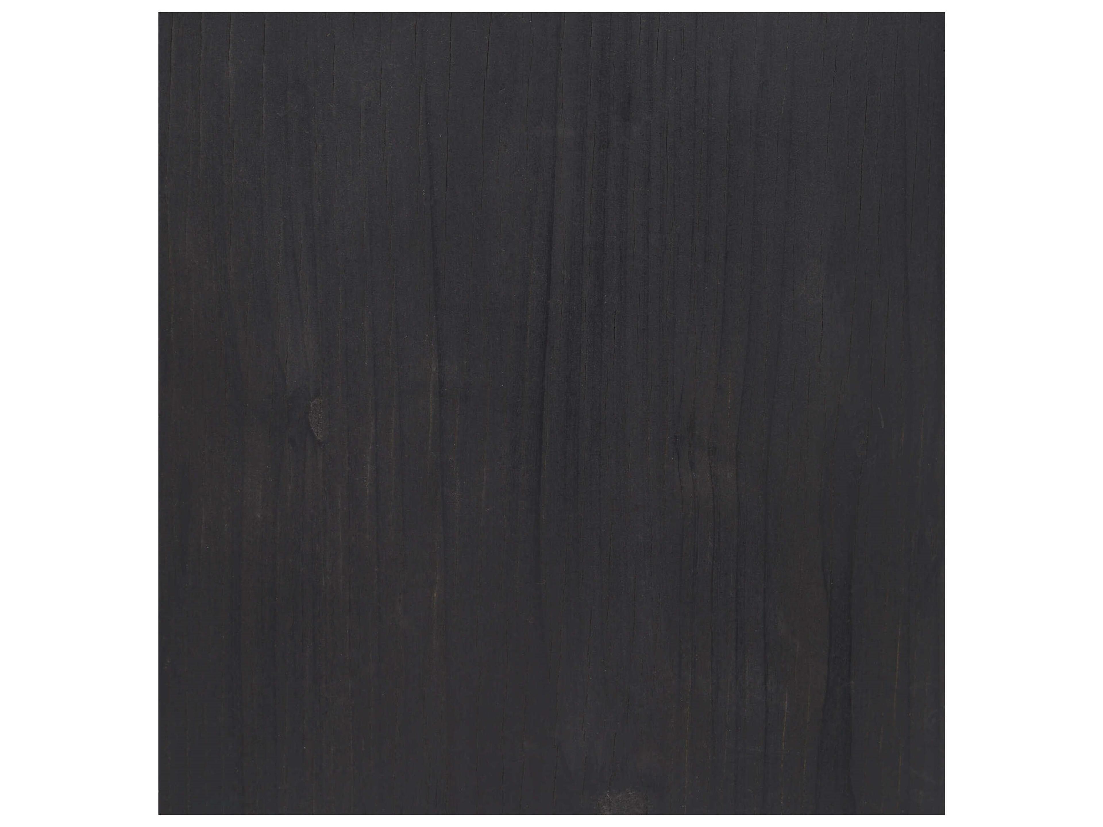 Mercana Wenopa Matte Black Wood w/ Natural Jute Accent Tables