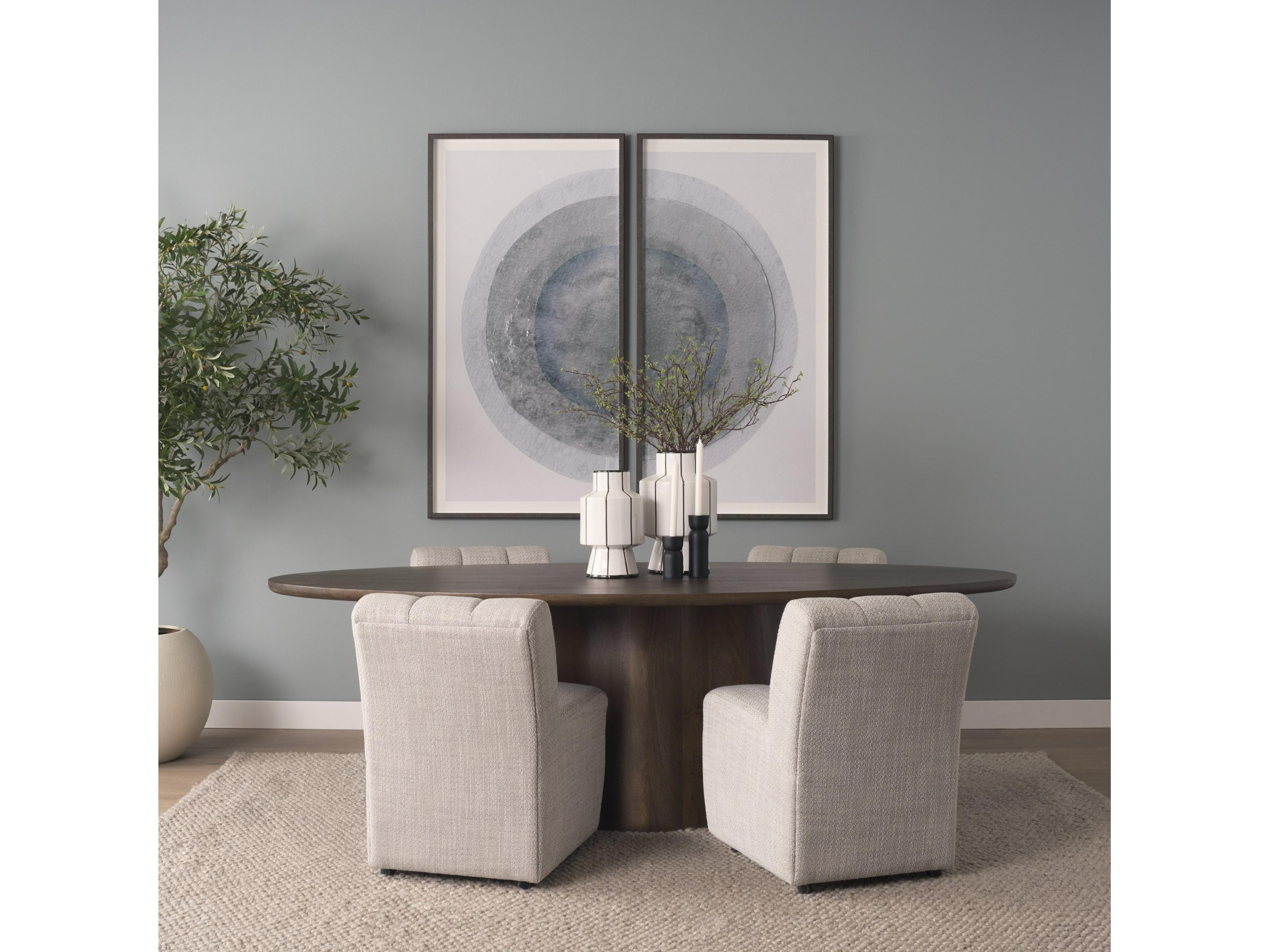 Mercana Wilkins Gray Performance Fabric Upholstered Dining Chair
