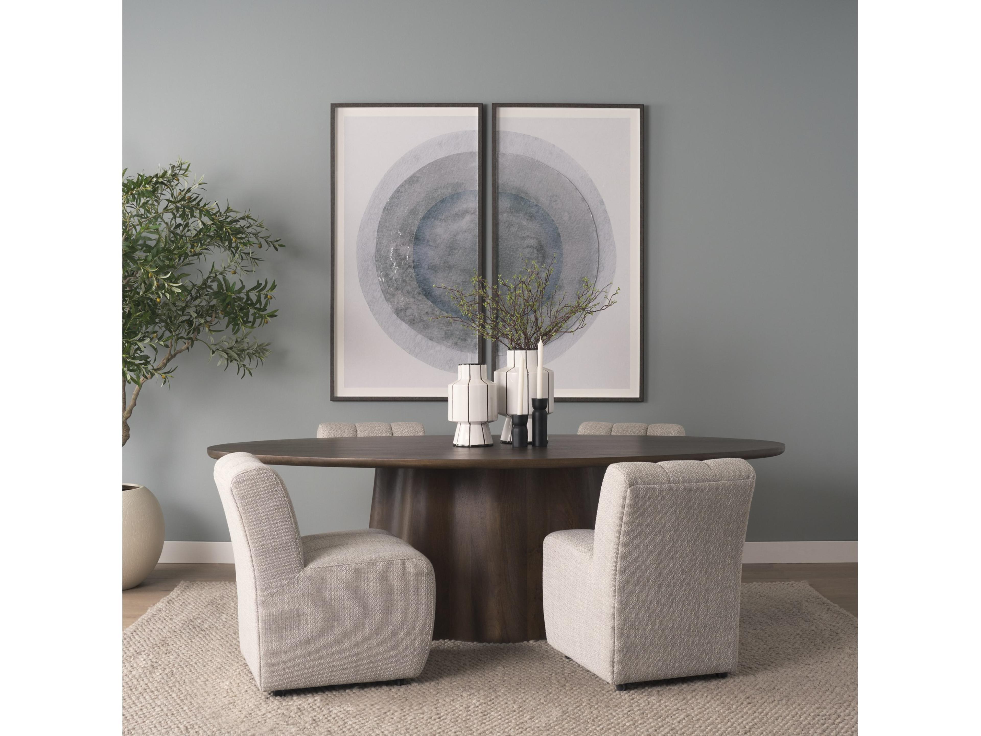 Mercana Wilkins Gray Performance Fabric Upholstered Dining Chair