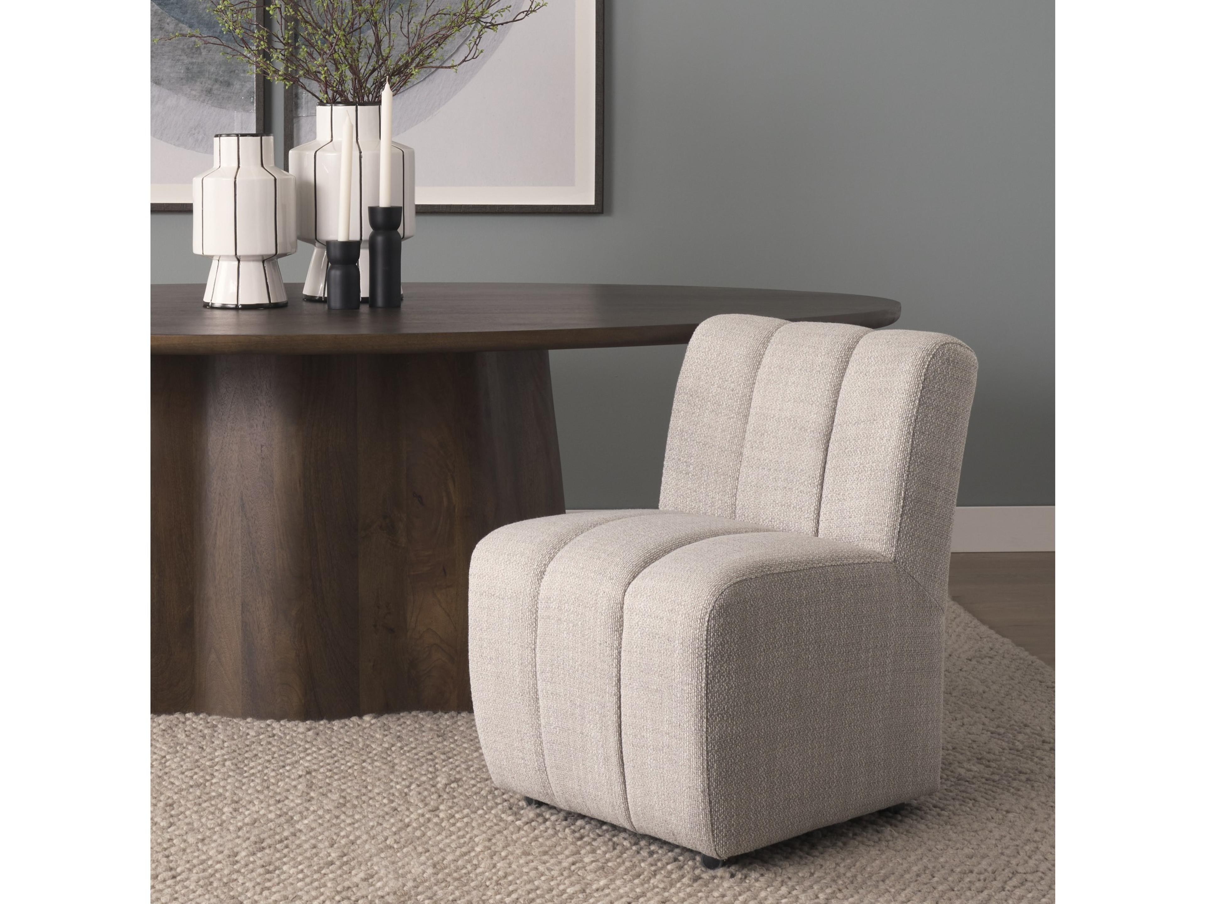 Mercana Wilkins Gray Performance Fabric Upholstered Dining Chair