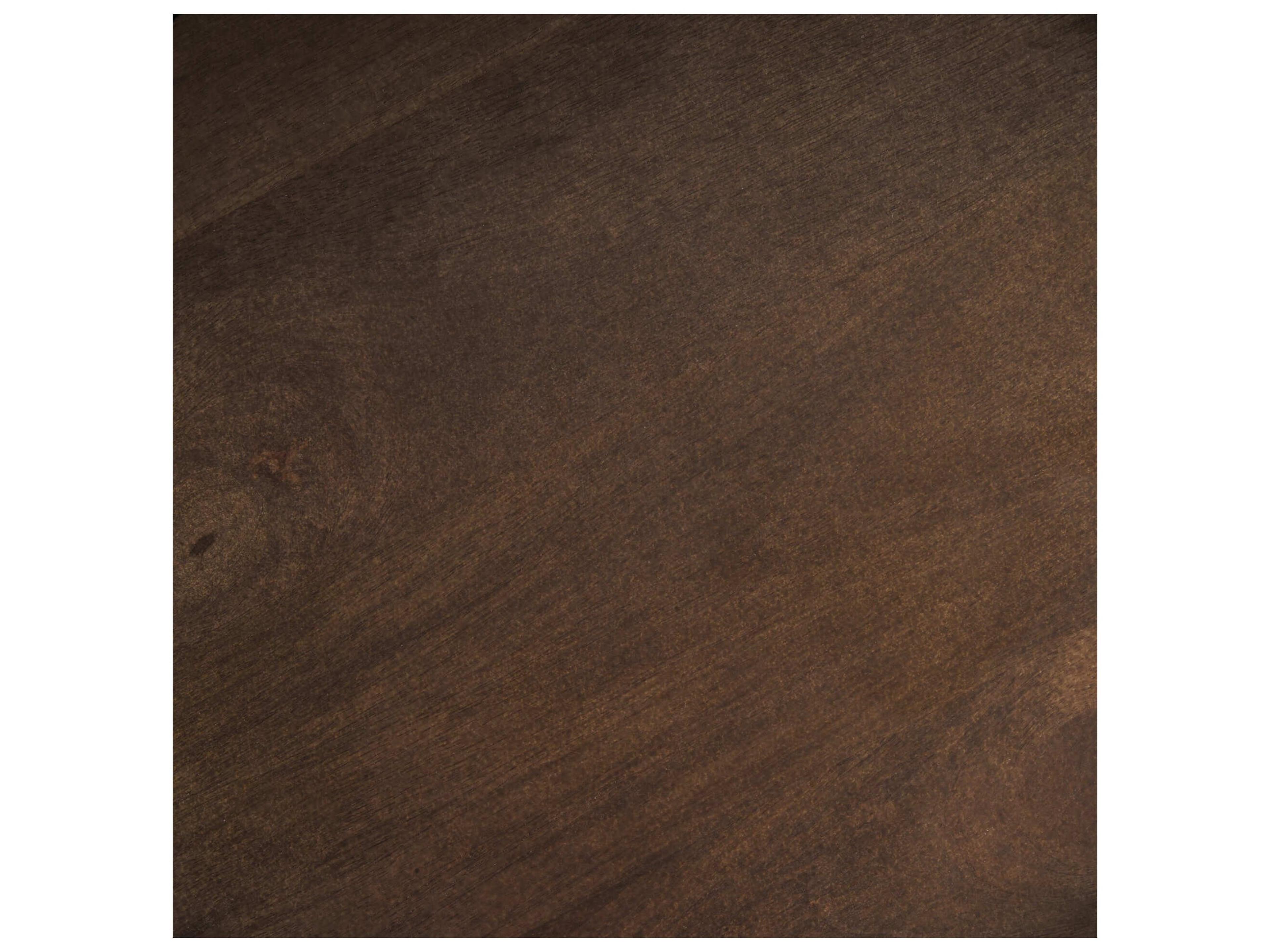 Mercana Varden Matte Black Metal w/ Dark Brown Wood Top Nesting Accent Tables