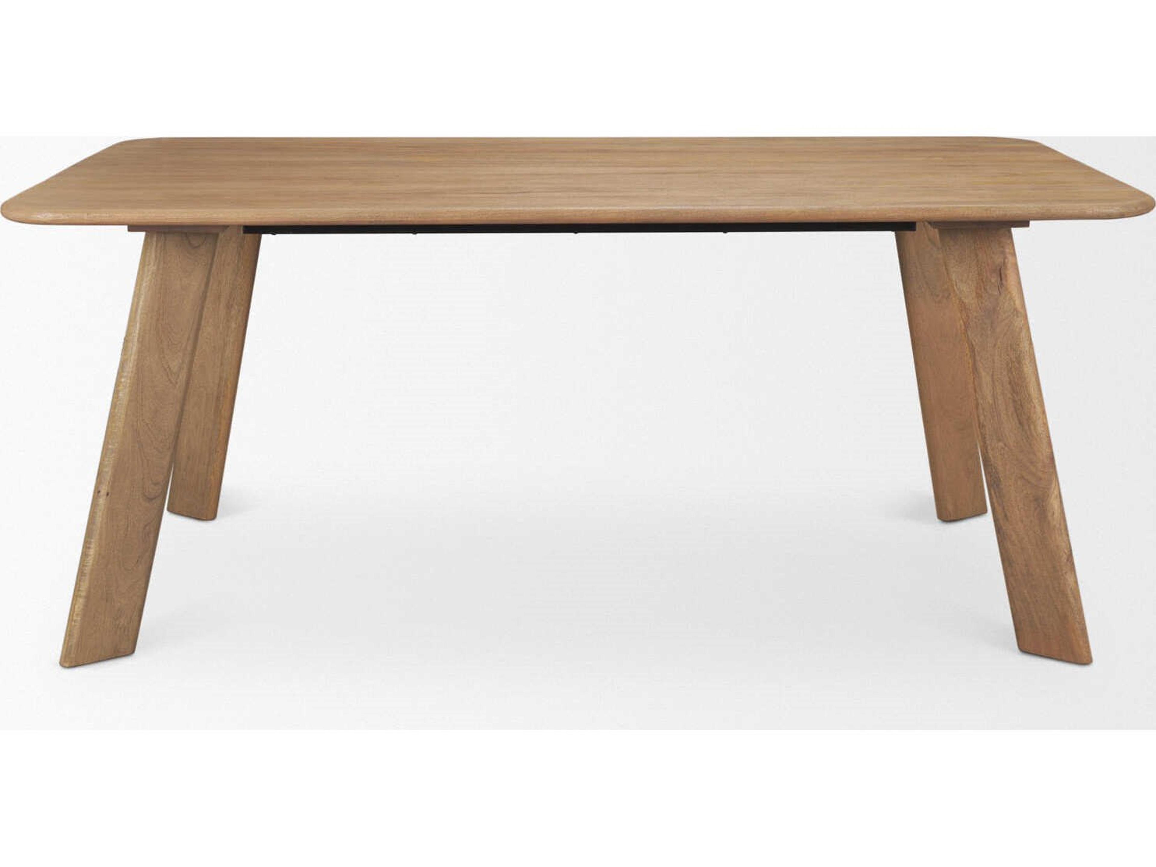 Mercana Welborn 72" Light Brown Wood Rectangular Dining Table