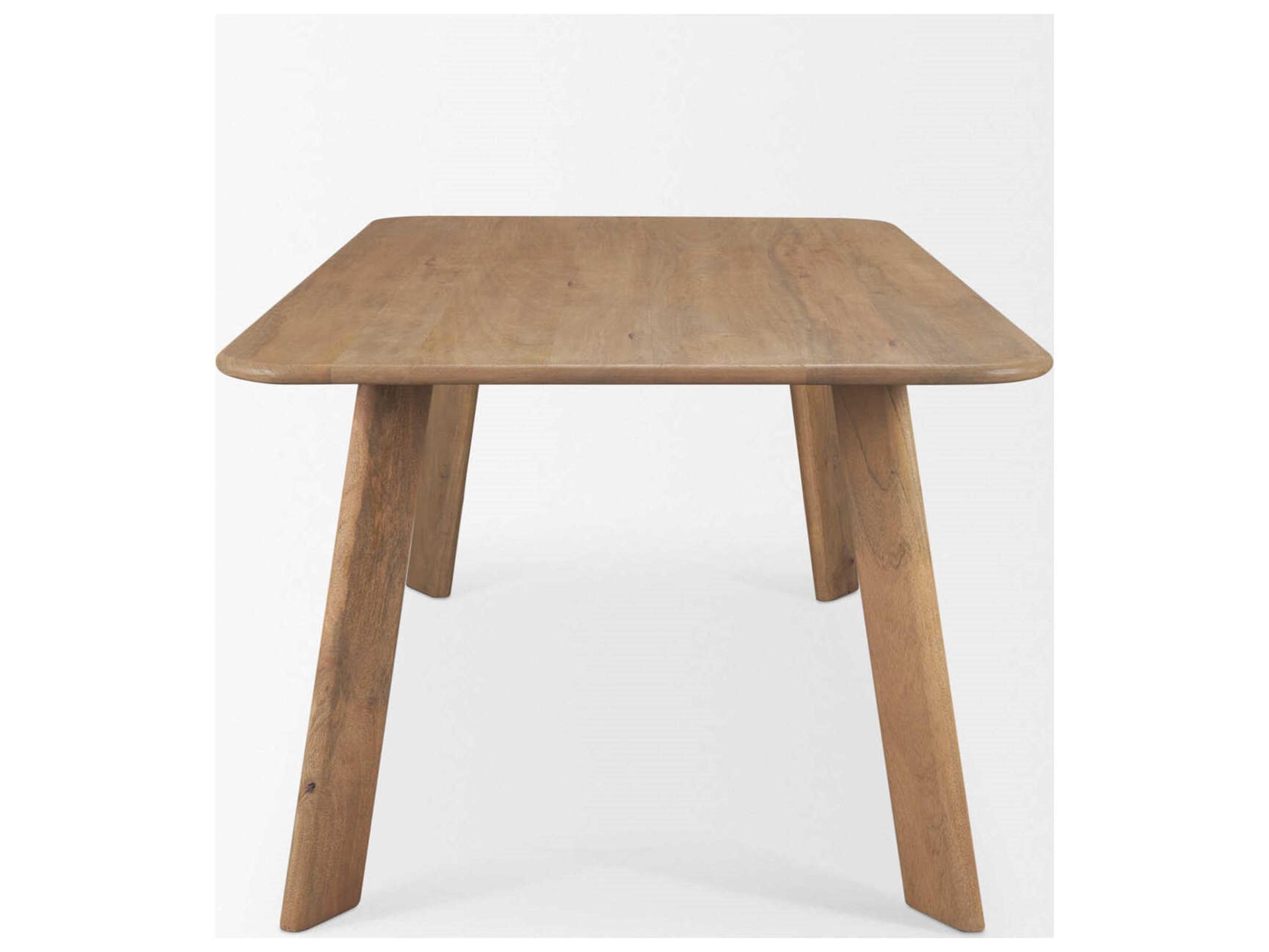 Mercana Welborn 84" Light Brown Wood Rectangular Dining Table