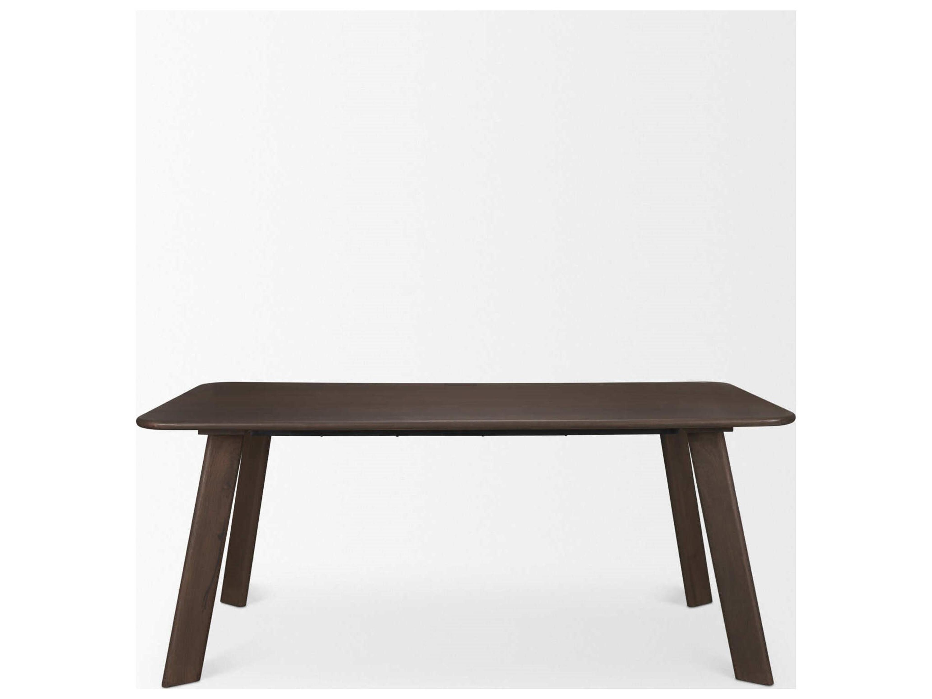 Mercana Welborn 72" Dark Brown Wood Rectangular Dining Table
