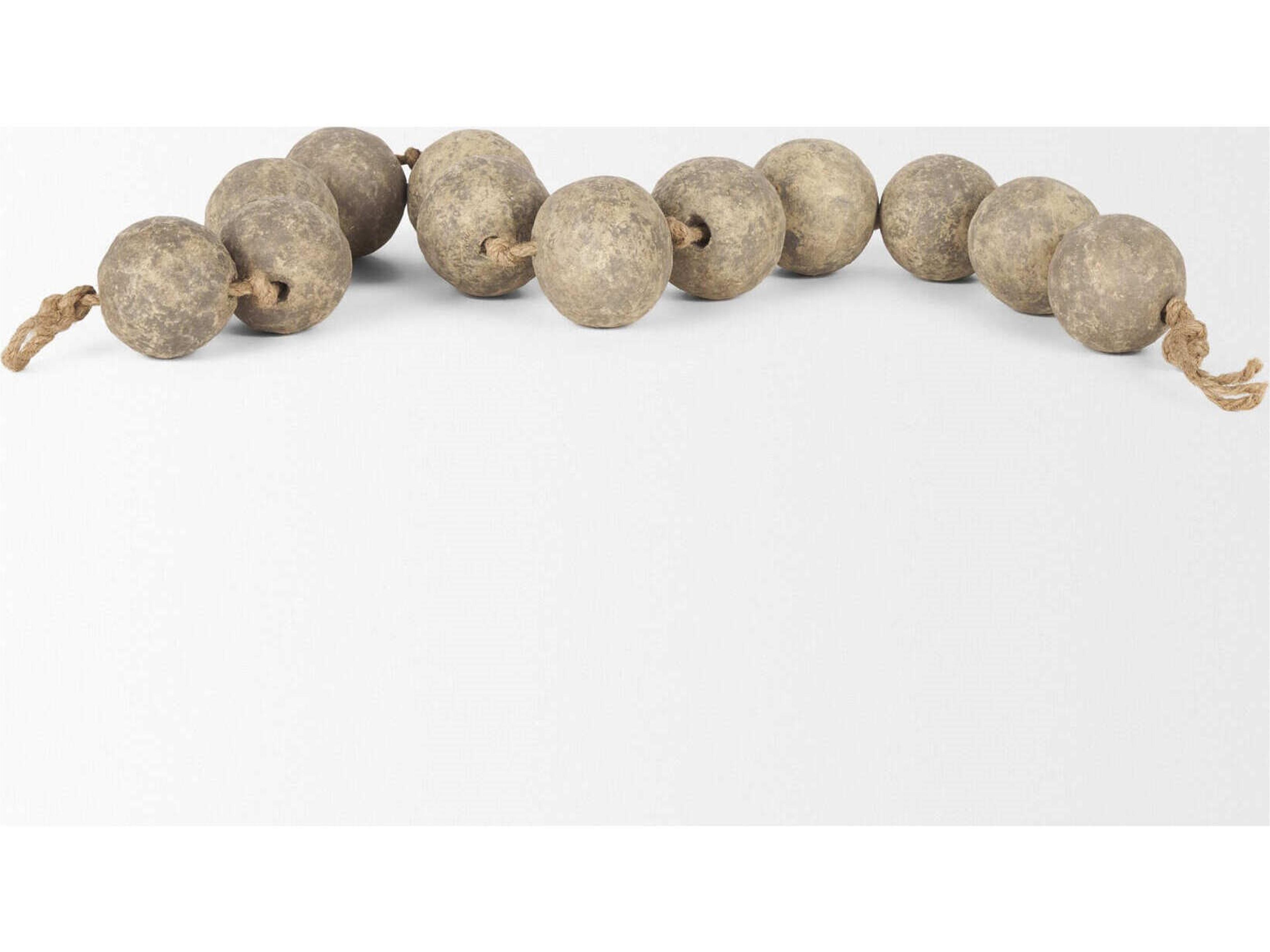 Mercana Varamala Dark Beige Paper Mache Sphere Garland