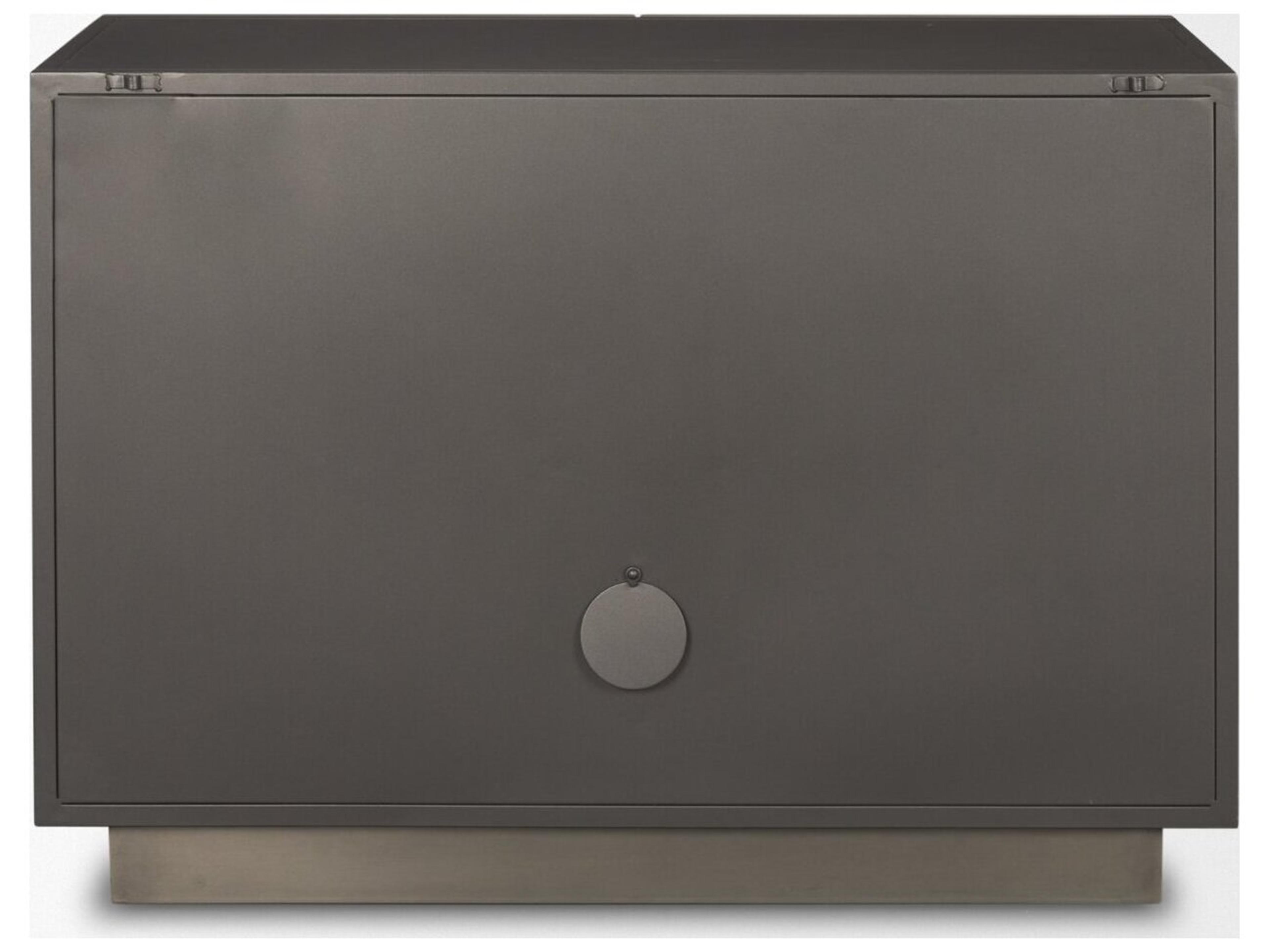 Mercana Roxdale Acid Washed Iron Metal Accent Cabinet