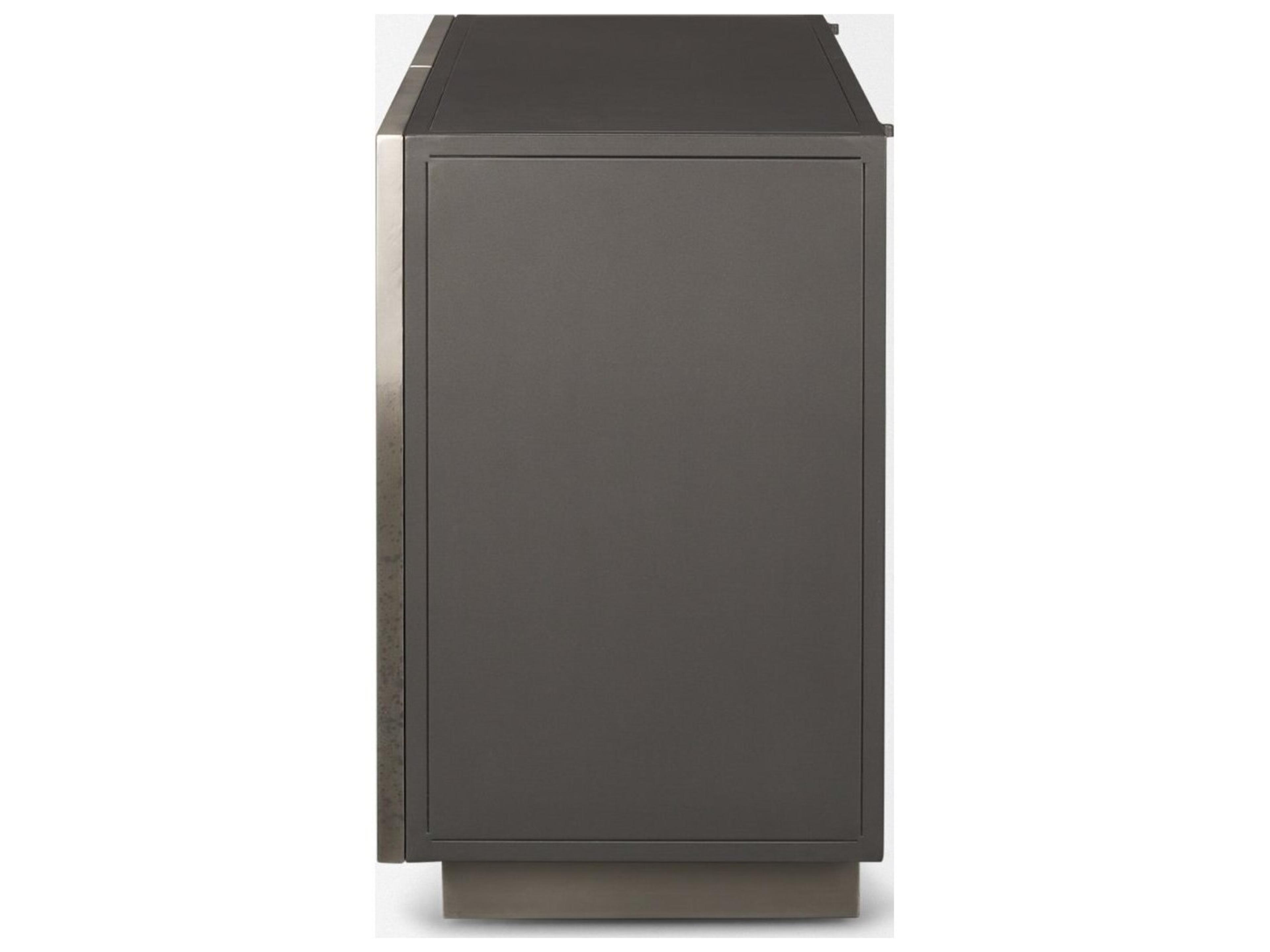 Mercana Roxdale Acid Washed Iron Metal Accent Cabinet