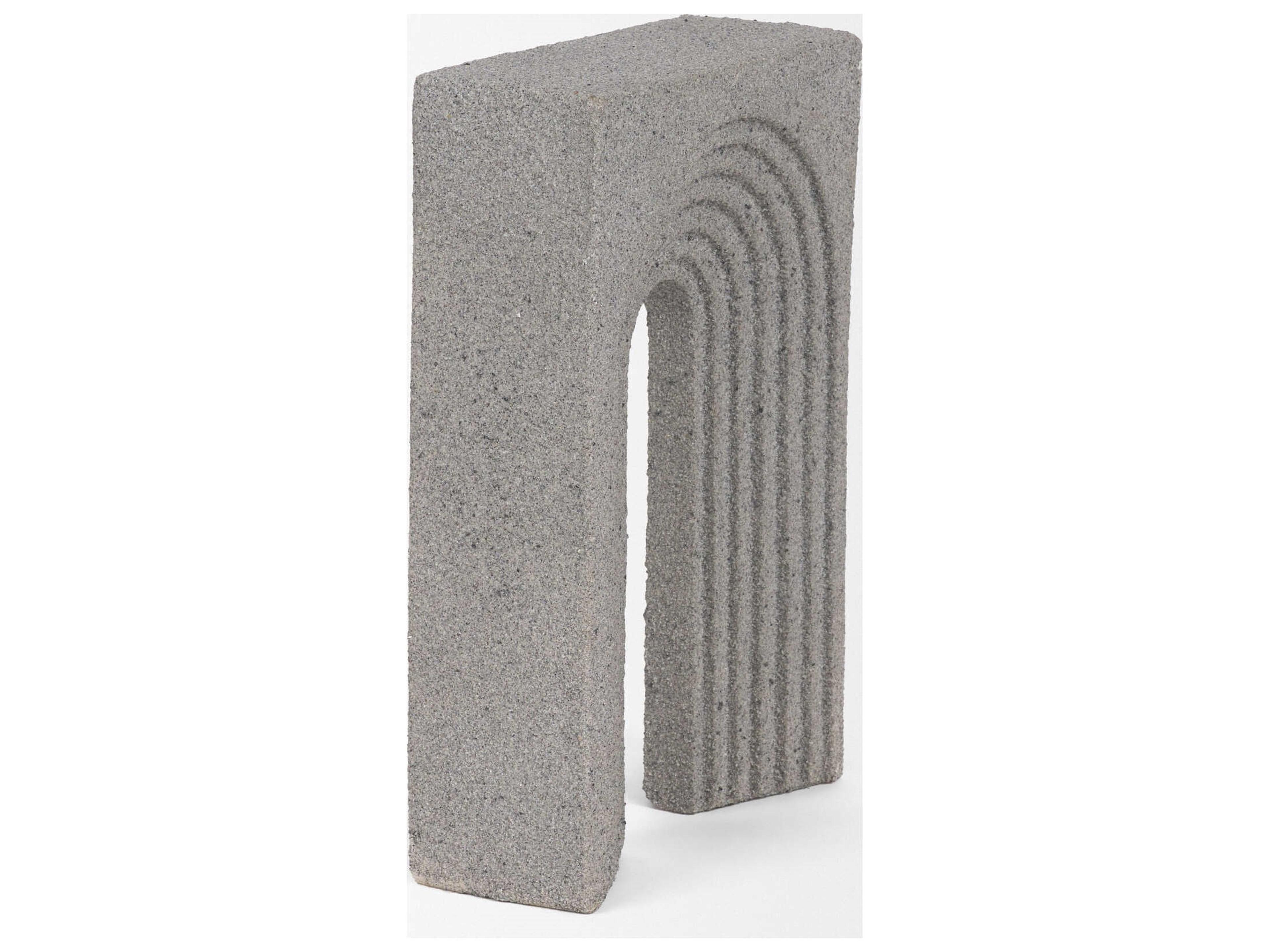 Mercana Kacia Resin Textured Concrete Gray Decorative Object