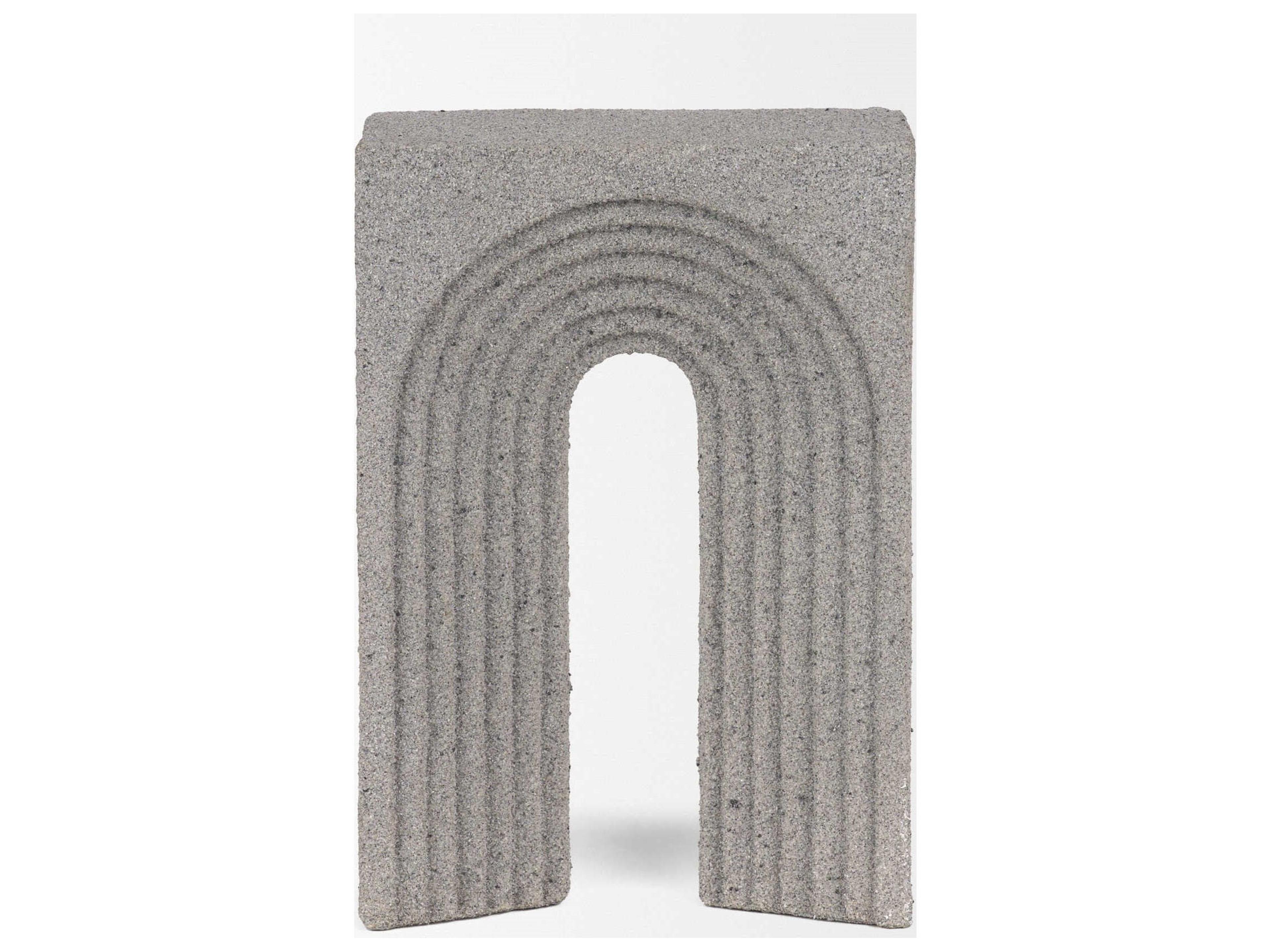 Mercana Kacia Resin Textured Concrete Gray Decorative Object