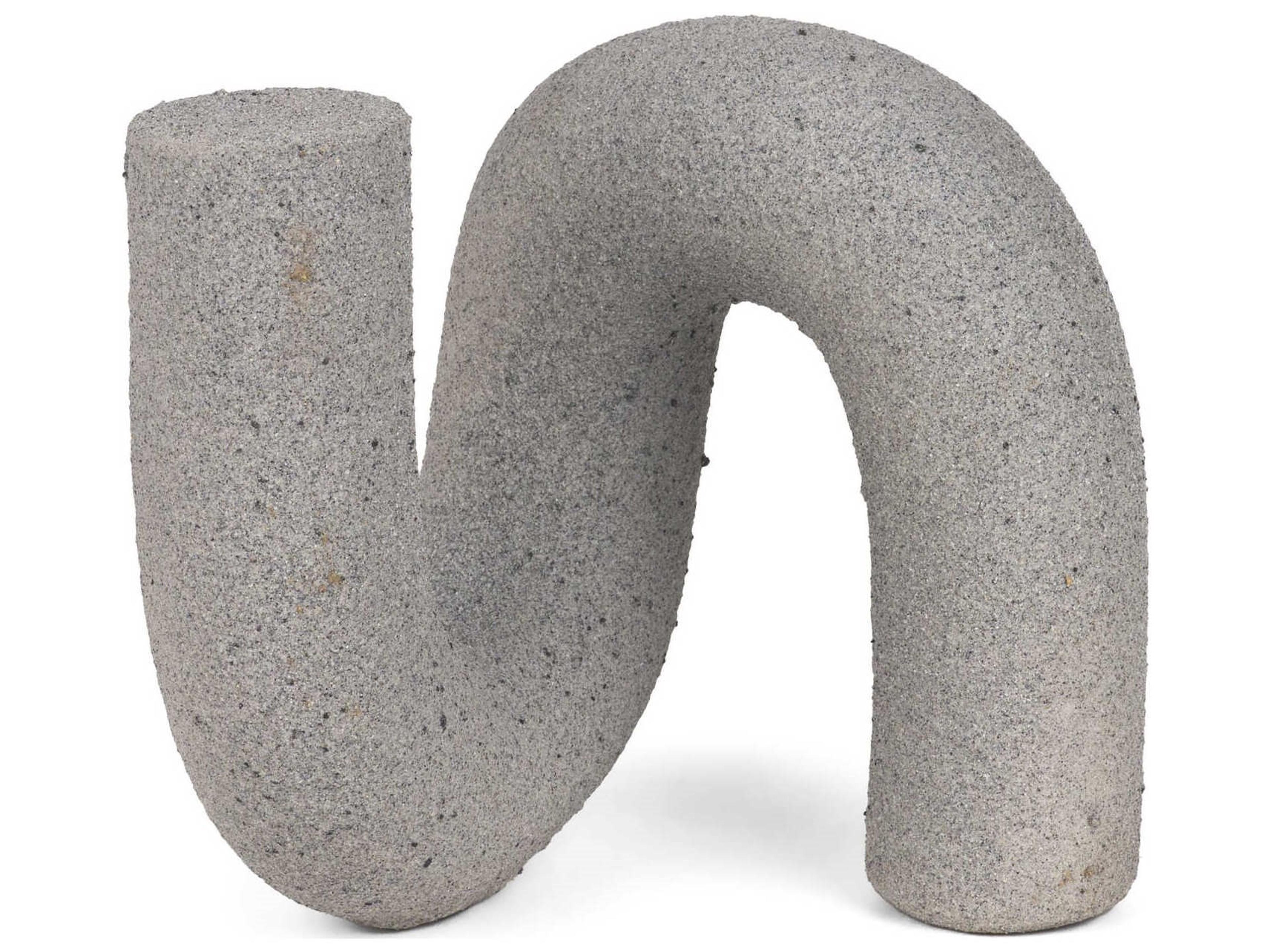 Kailas Resin Textured Concrete Gray Decorative Object