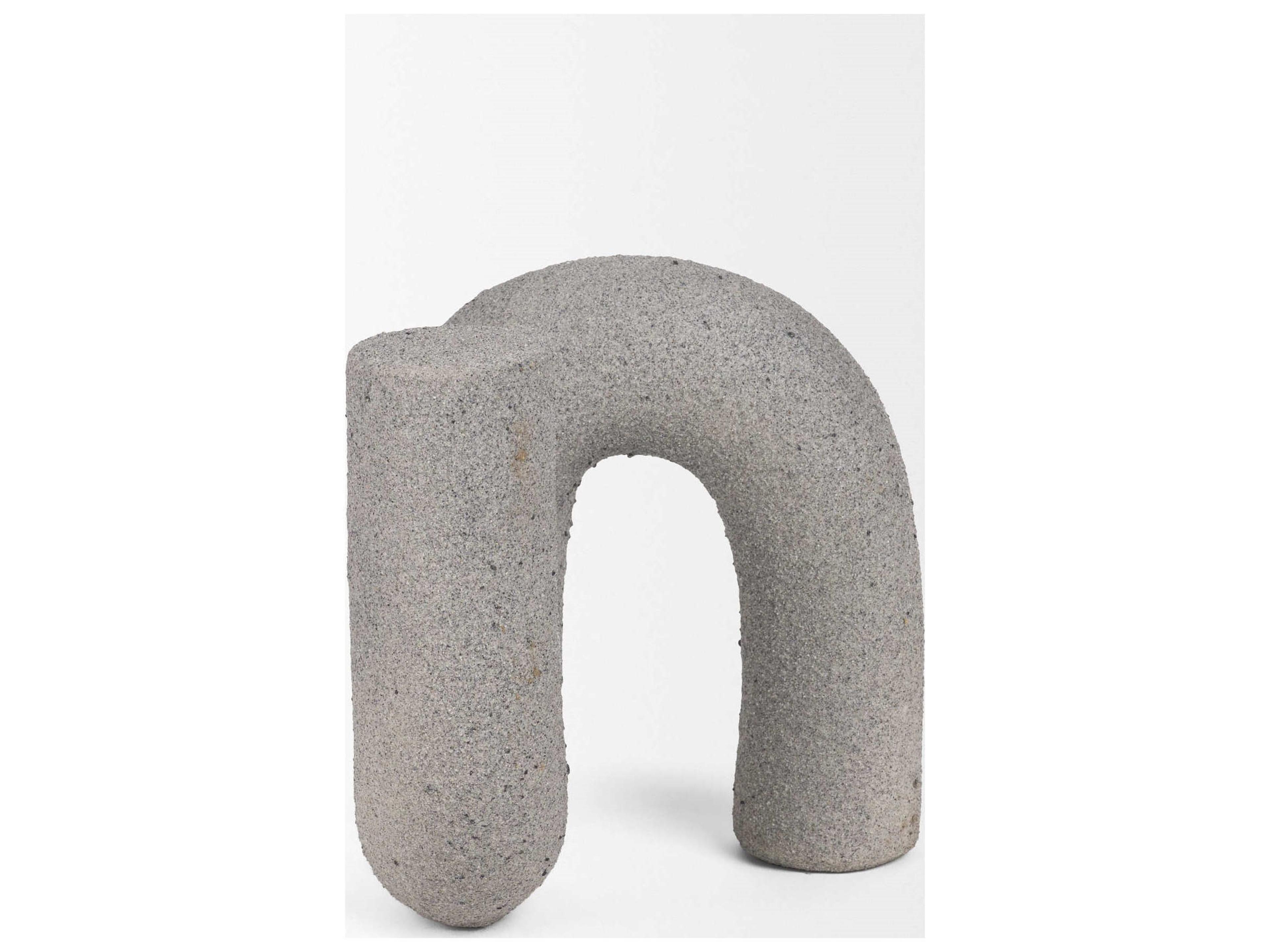 Mercana Kailas Resin Textured Concrete Gray Decorative Object